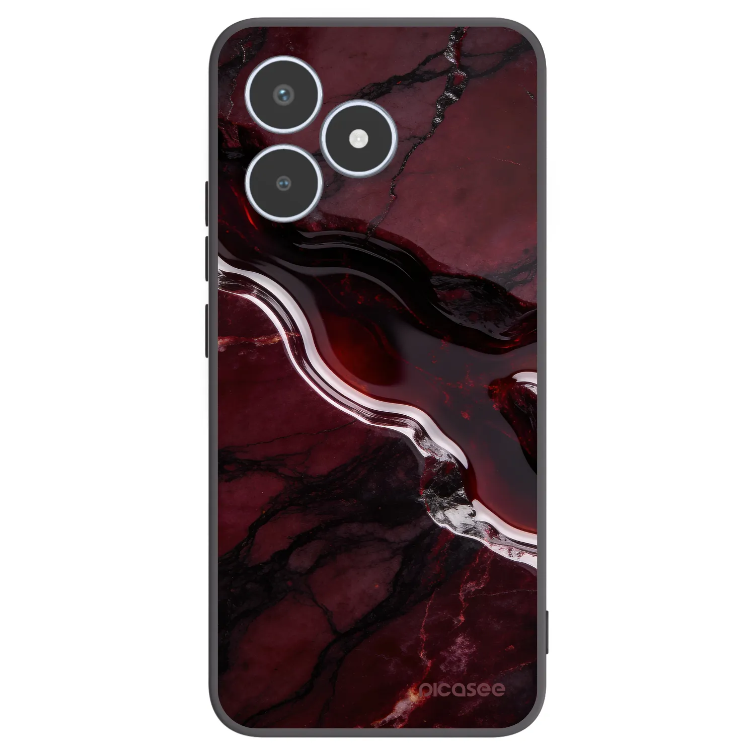 Picasee silikonový černý obal pro Realme C53 - Cherry stone