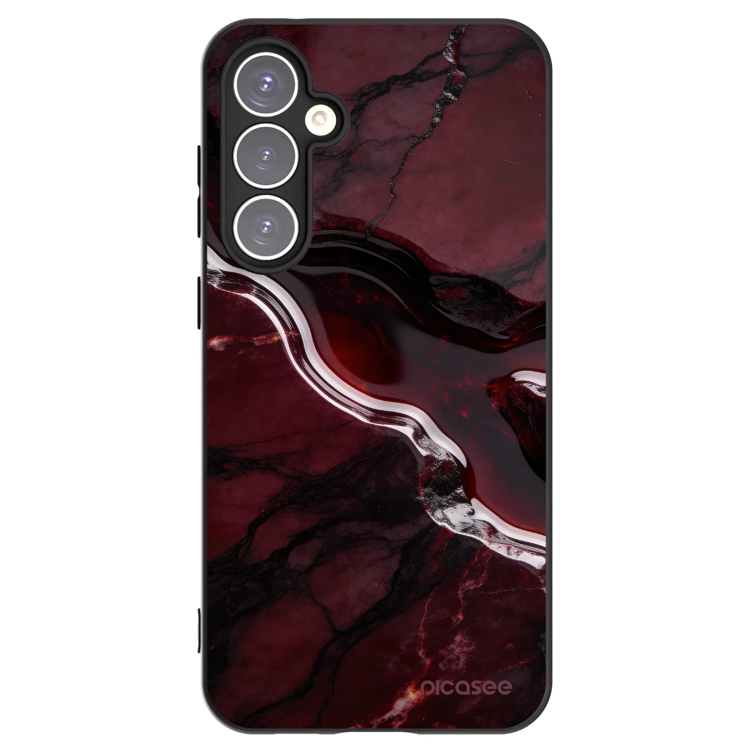 Picasee silikonový černý obal pro Samsung Galaxy S23 FE S711B - Cherry stone