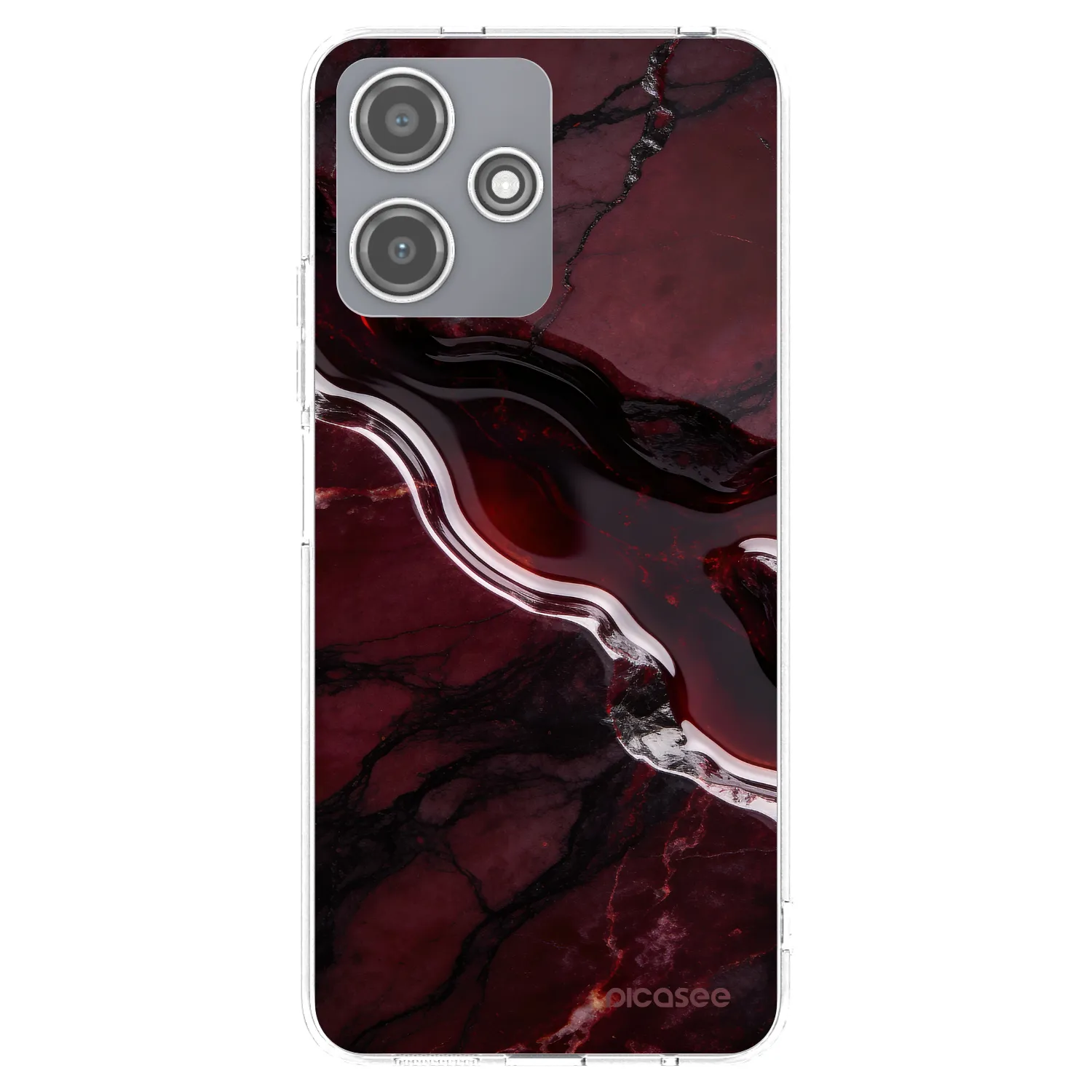 Picasee silikonový průhledný obal pro Xiaomi Redmi 12 5G - Cherry stone