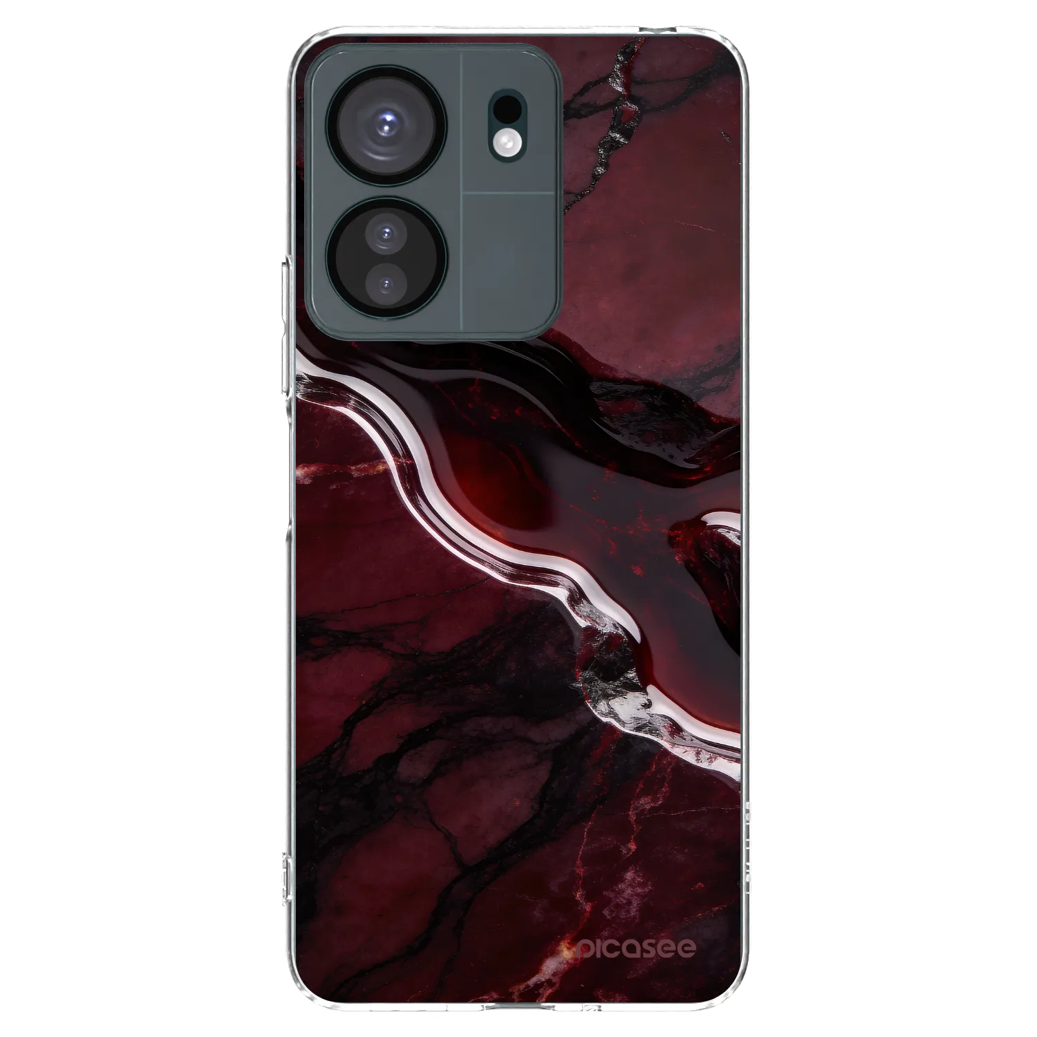 Picasee silikonový průhledný obal pro Xiaomi Redmi 13C 4G - Cherry stone