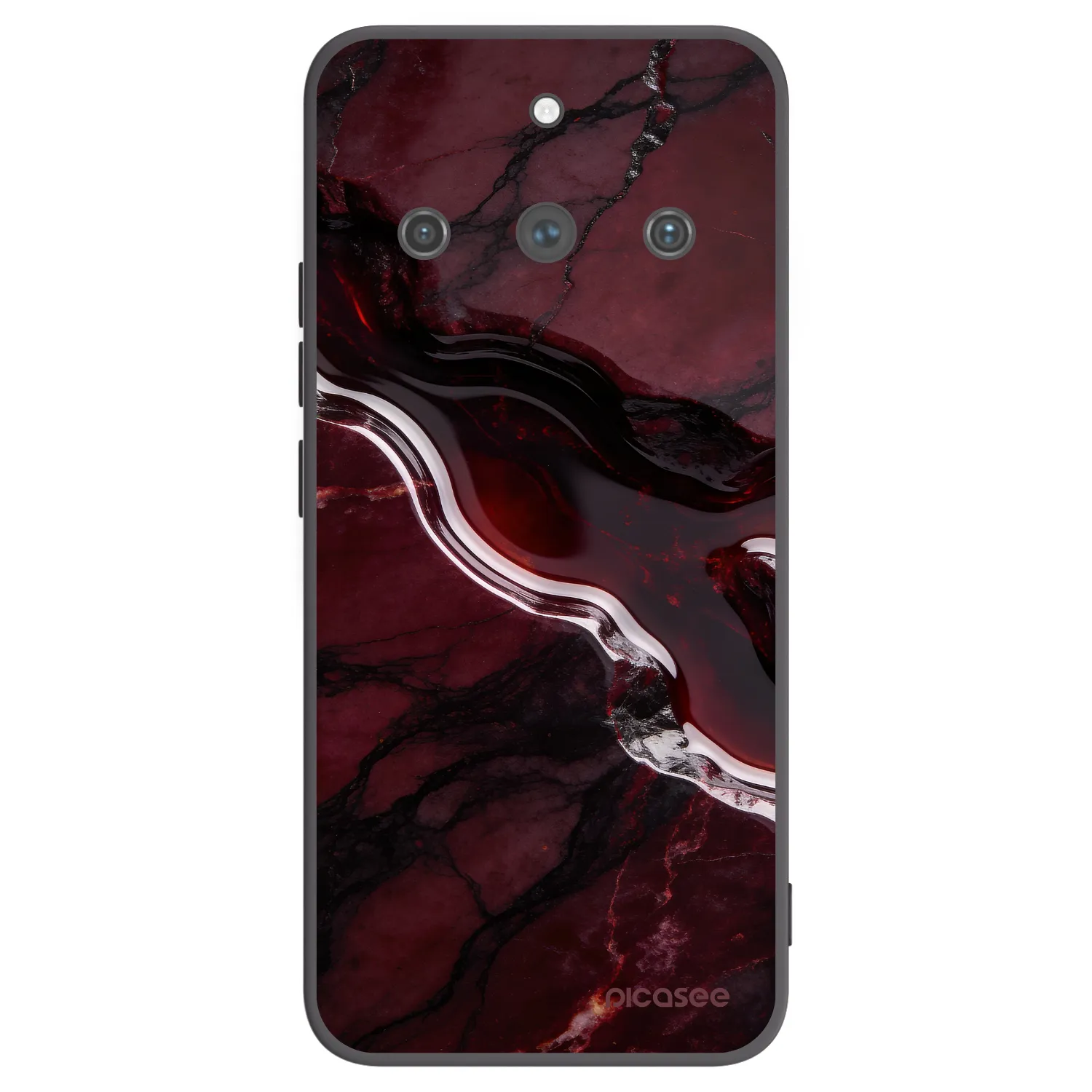 Picasee silikonový černý obal pro Realme 11 Pro+ - Cherry stone