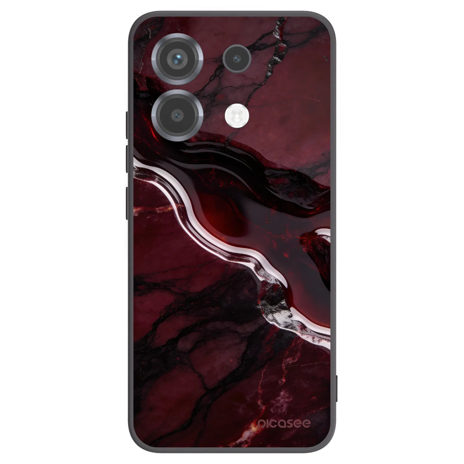 Picasee silikonový černý obal pro Xiaomi Poco X6 - Cherry stone
