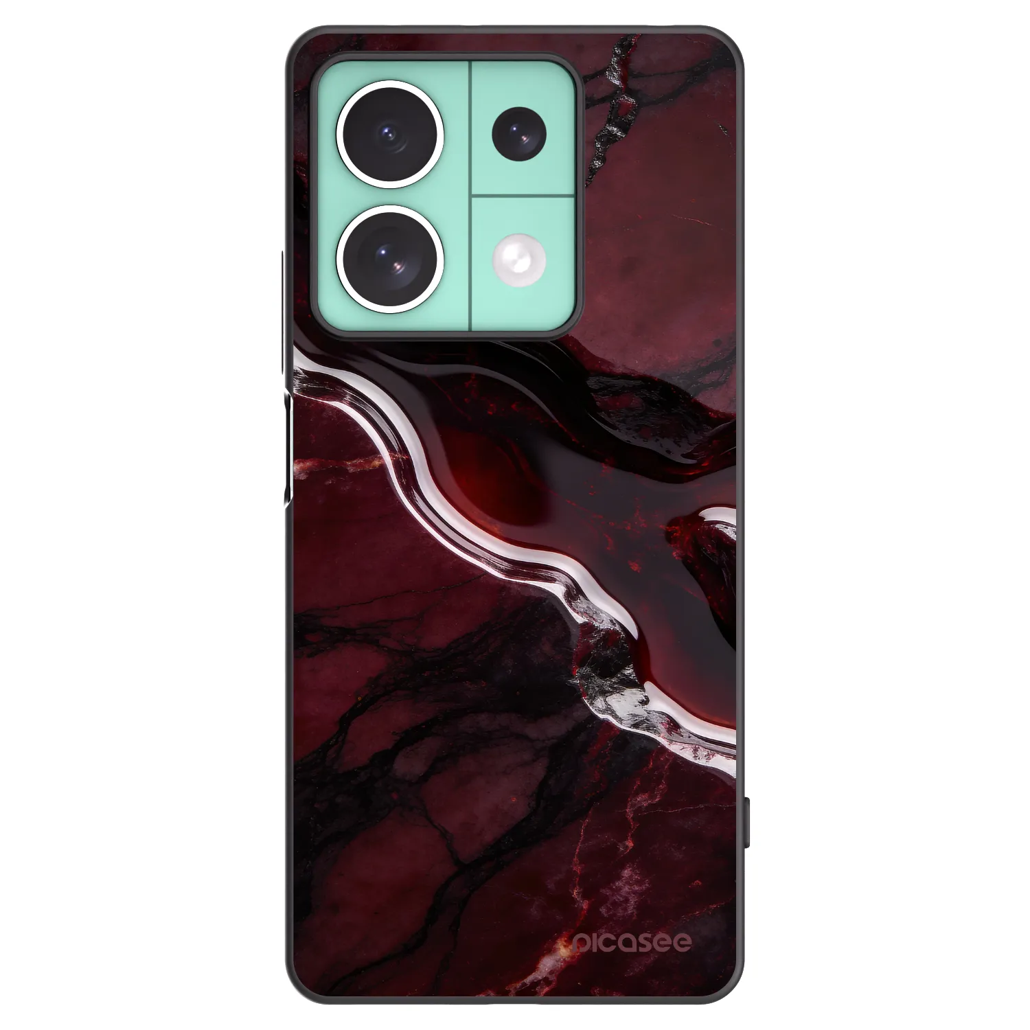 Picasee silikonový černý obal pro Xiaomi Redmi Note 13 5G - Cherry stone