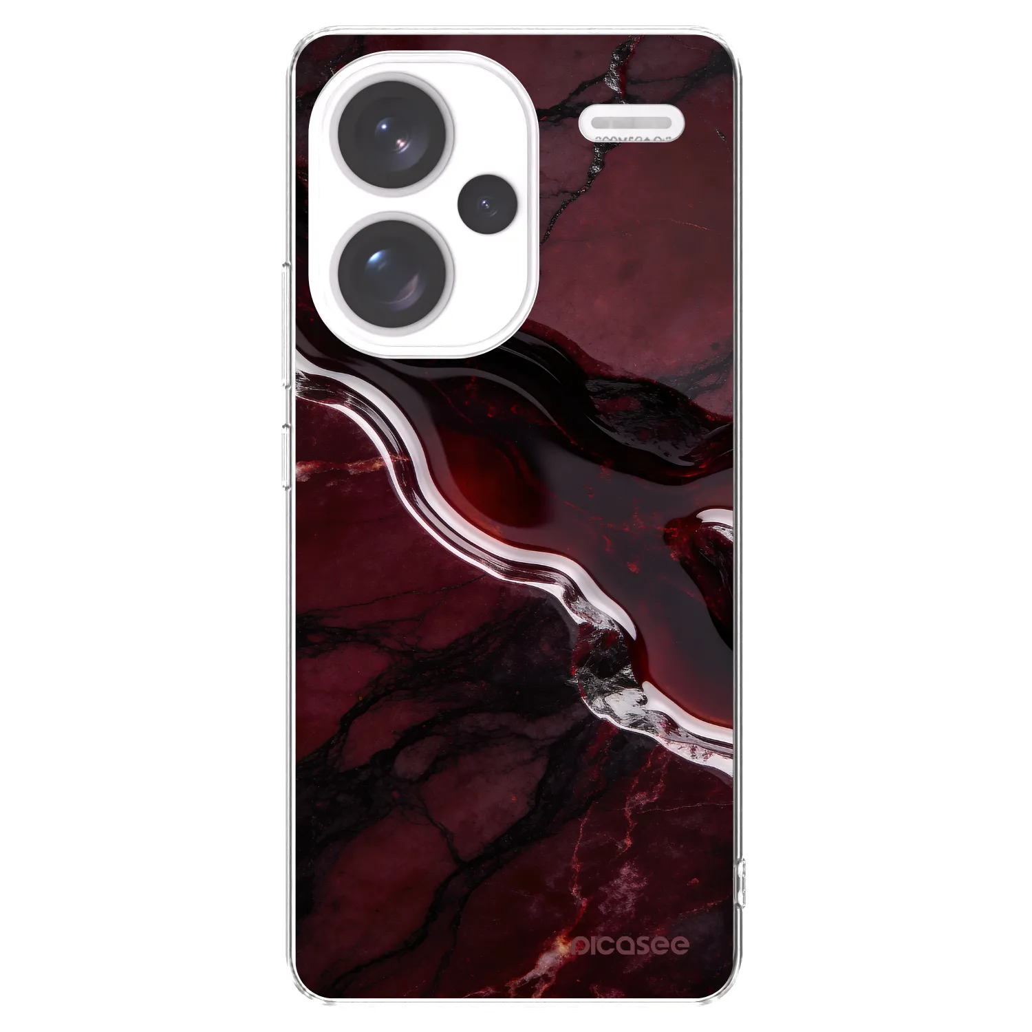 Picasee silikonový průhledný obal pro Xiaomi Redmi Note 13 Pro+ 5G - Cherry stone