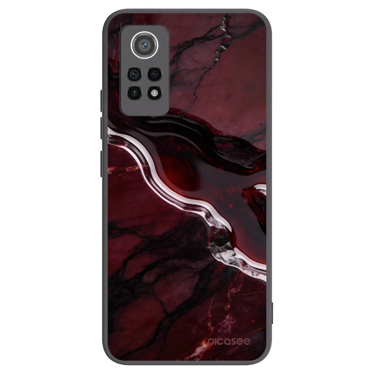 Picasee silikonový černý obal pro Xiaomi Redmi Note 12 Pro 4G - Cherry stone