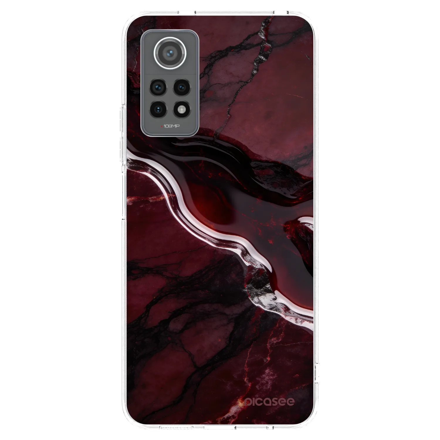 Picasee silikonový průhledný obal pro Xiaomi Redmi Note 12 Pro 4G - Cherry stone
