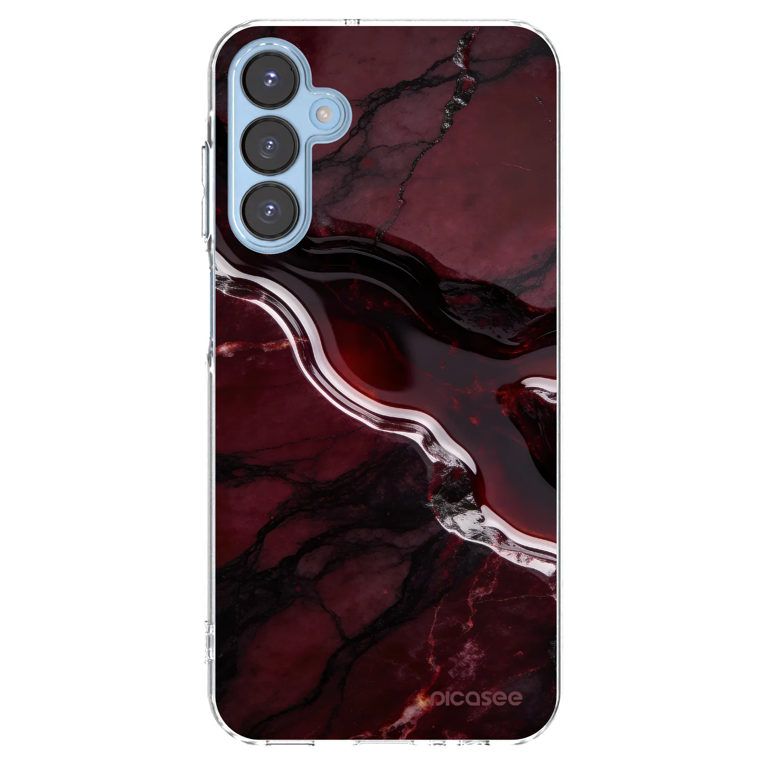 Picasee silikonový průhledný obal pro Samsung Galaxy A15 A156B 5G - Cherry stone
