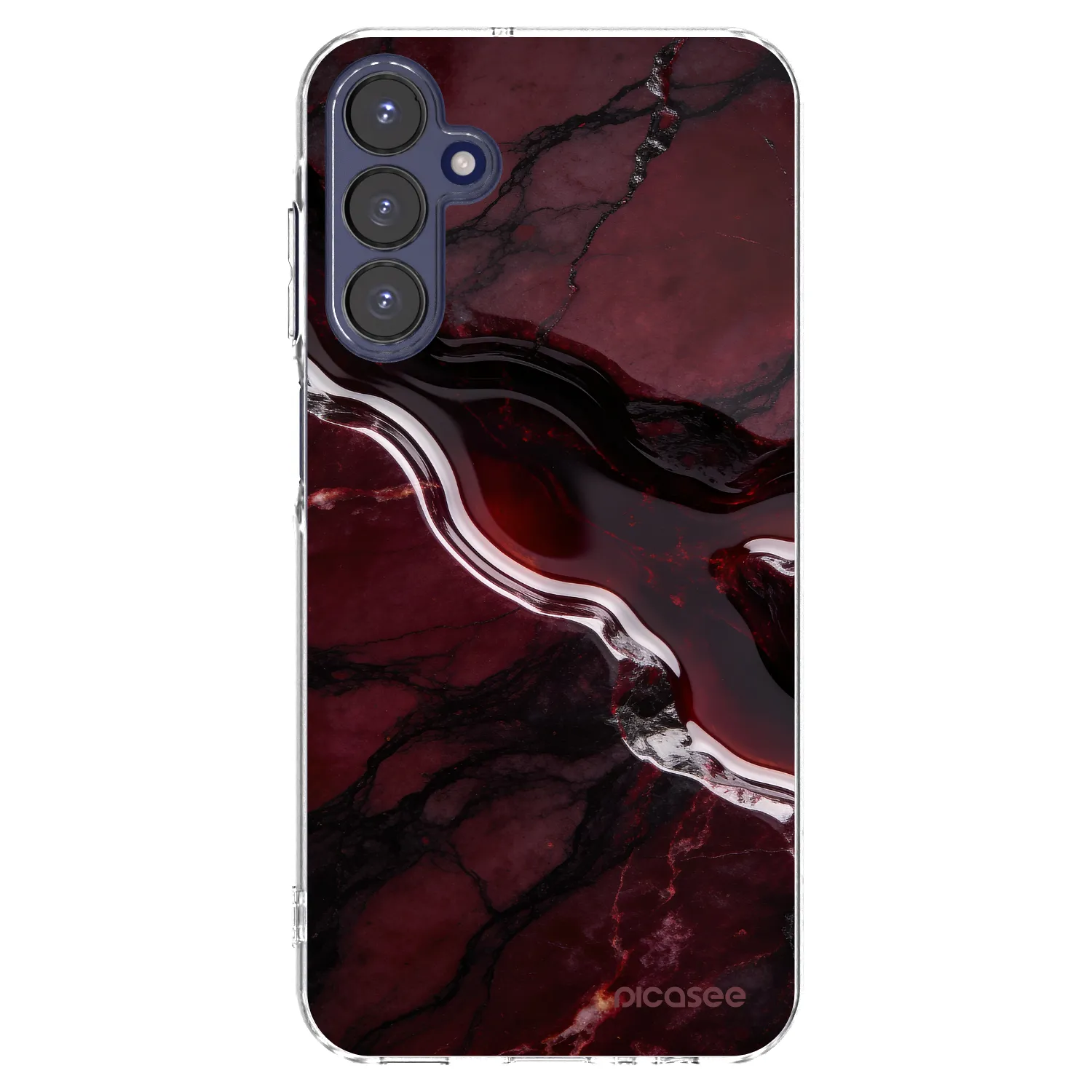 Picasee silikonový průhledný obal pro Samsung Galaxy A15 A155F 4G - Cherry stone
