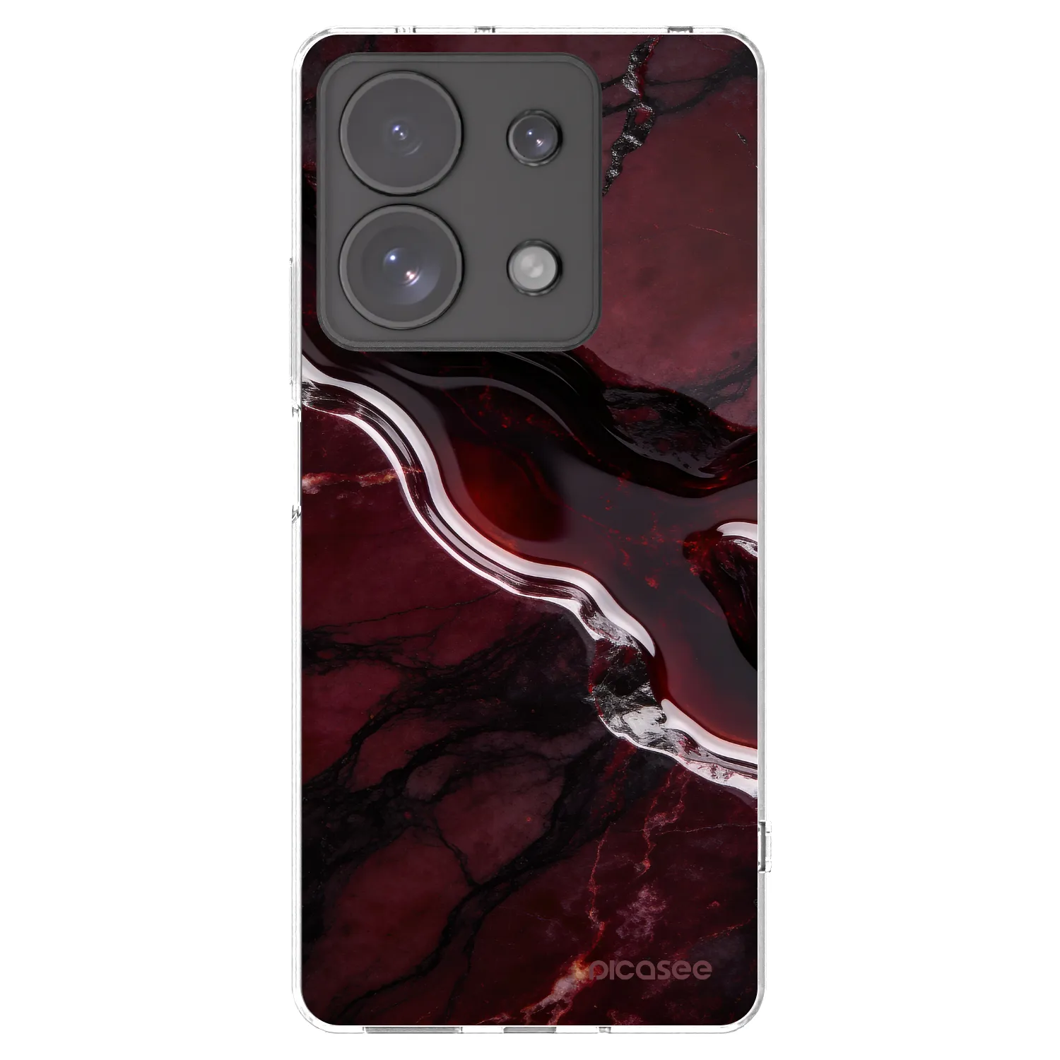 Picasee silikonový průhledný obal pro Xiaomi Redmi Note 13 Pro 4G - Cherry stone
