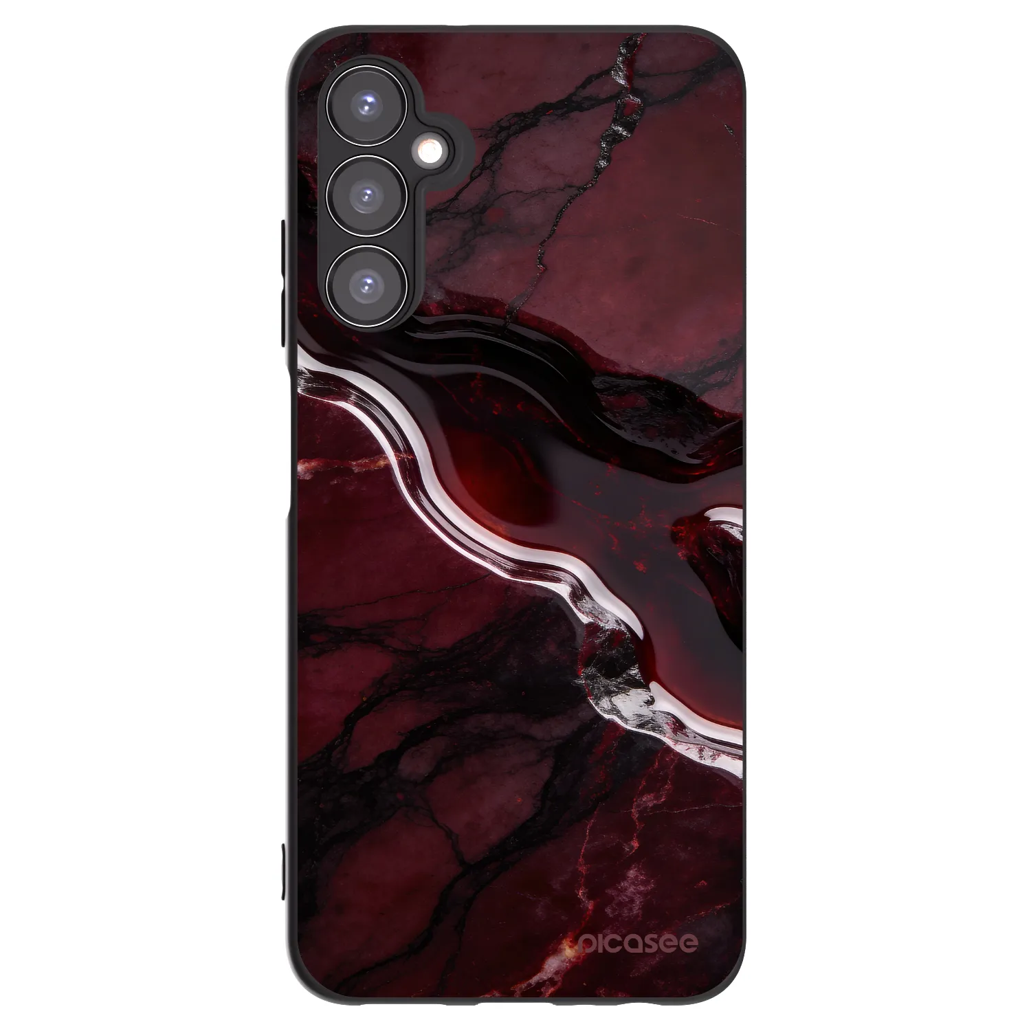 Picasee silikonový černý obal pro Samsung Galaxy A05s A057G - Cherry stone