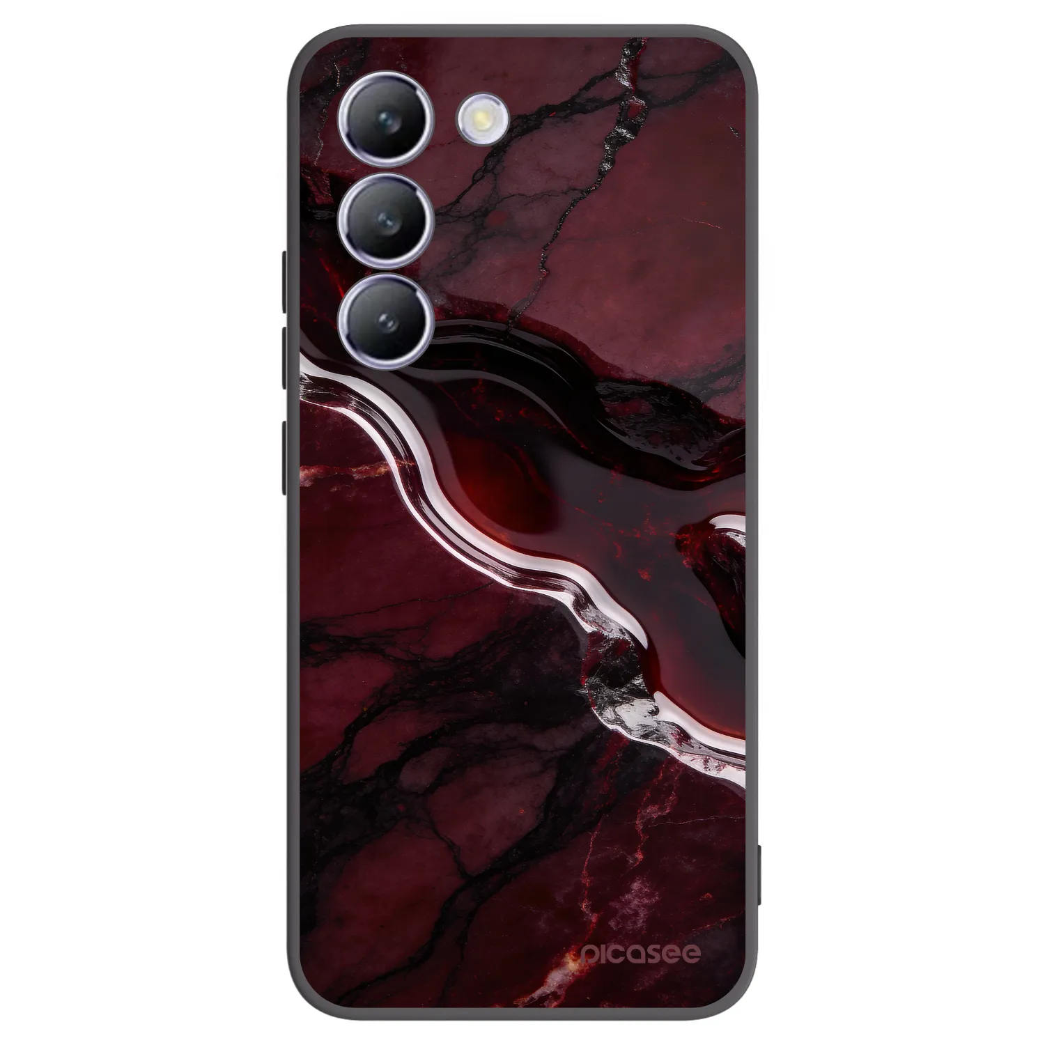 Picasee silikonový černý obal pro Vivo V40 SE 5G - Cherry stone