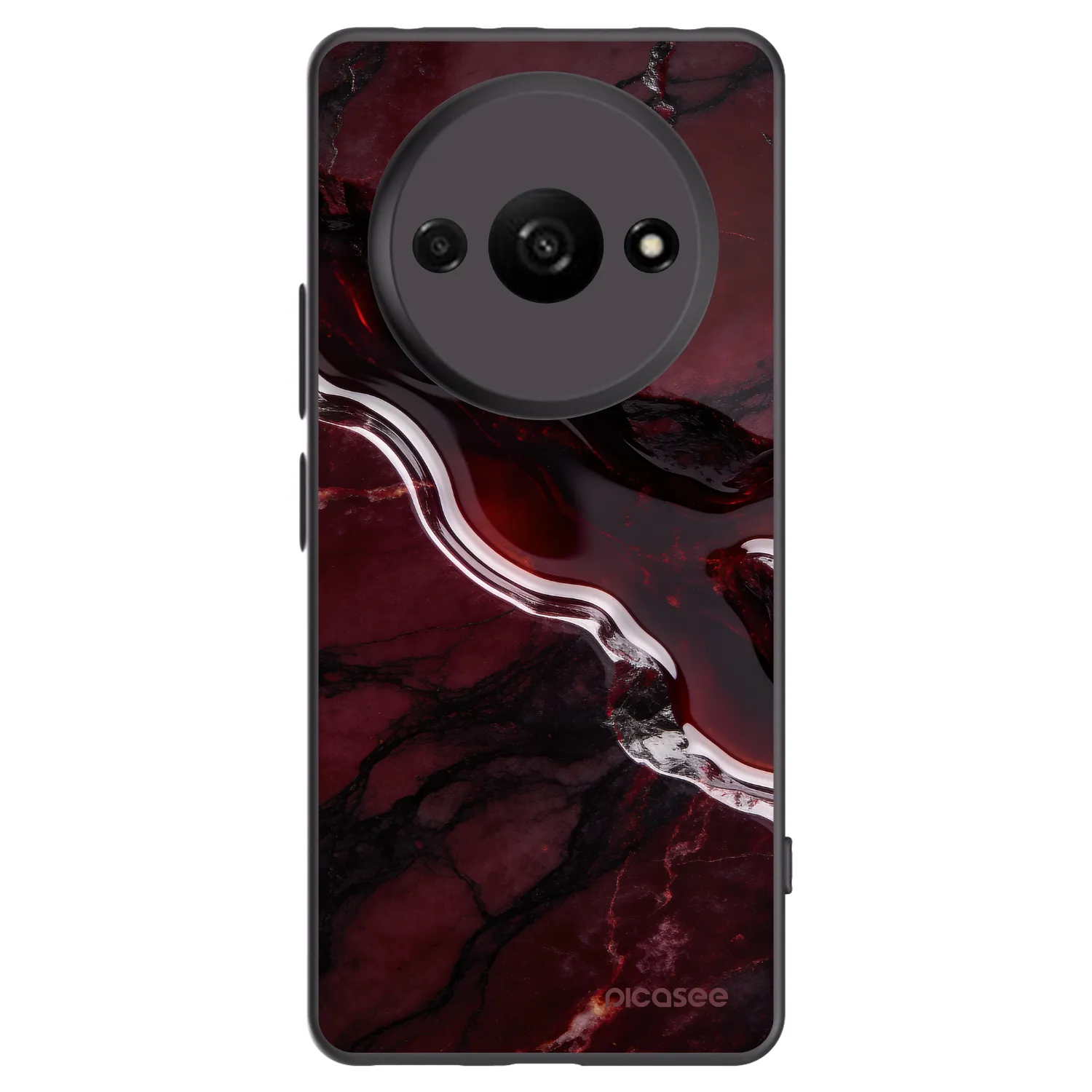Picasee silikonový černý obal pro Xiaomi Redmi A3 - Cherry stone