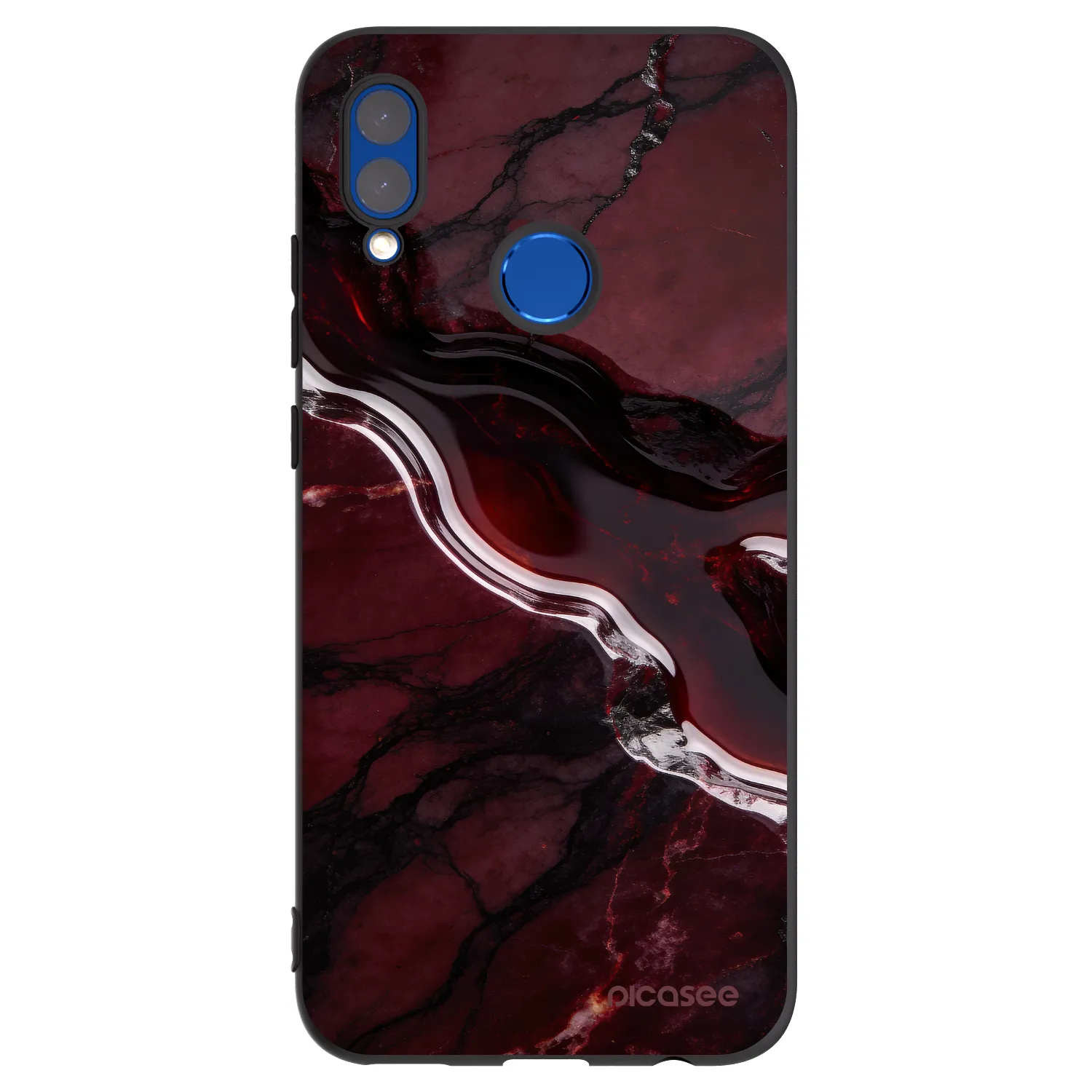 Picasee silikonový černý obal pro Huawei P Smart 2019 - Cherry stone