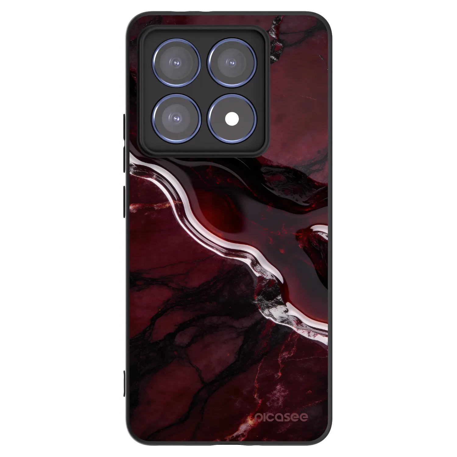 Picasee silikonový černý obal pro Xiaomi 14T Pro - Cherry stone
