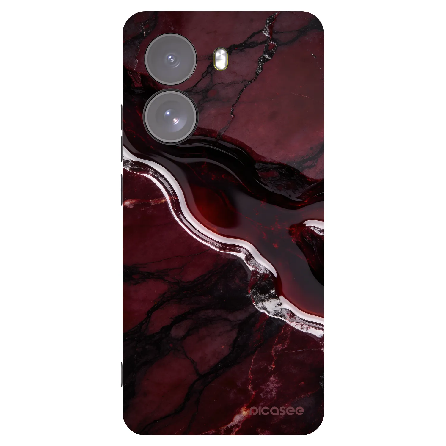 Picasee silikonový černý obal pro Xiaomi Poco X7 - Cherry stone