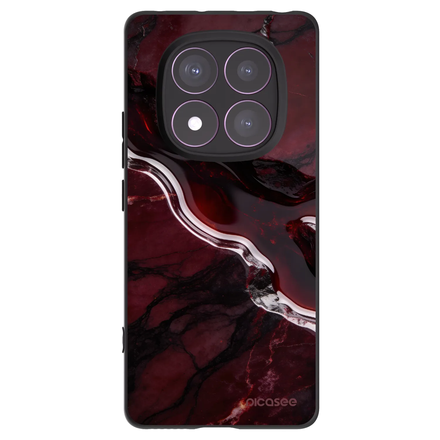 Picasee silikonový černý obal pro Xiaomi Redmi Note 14 Pro 4G - Cherry stone