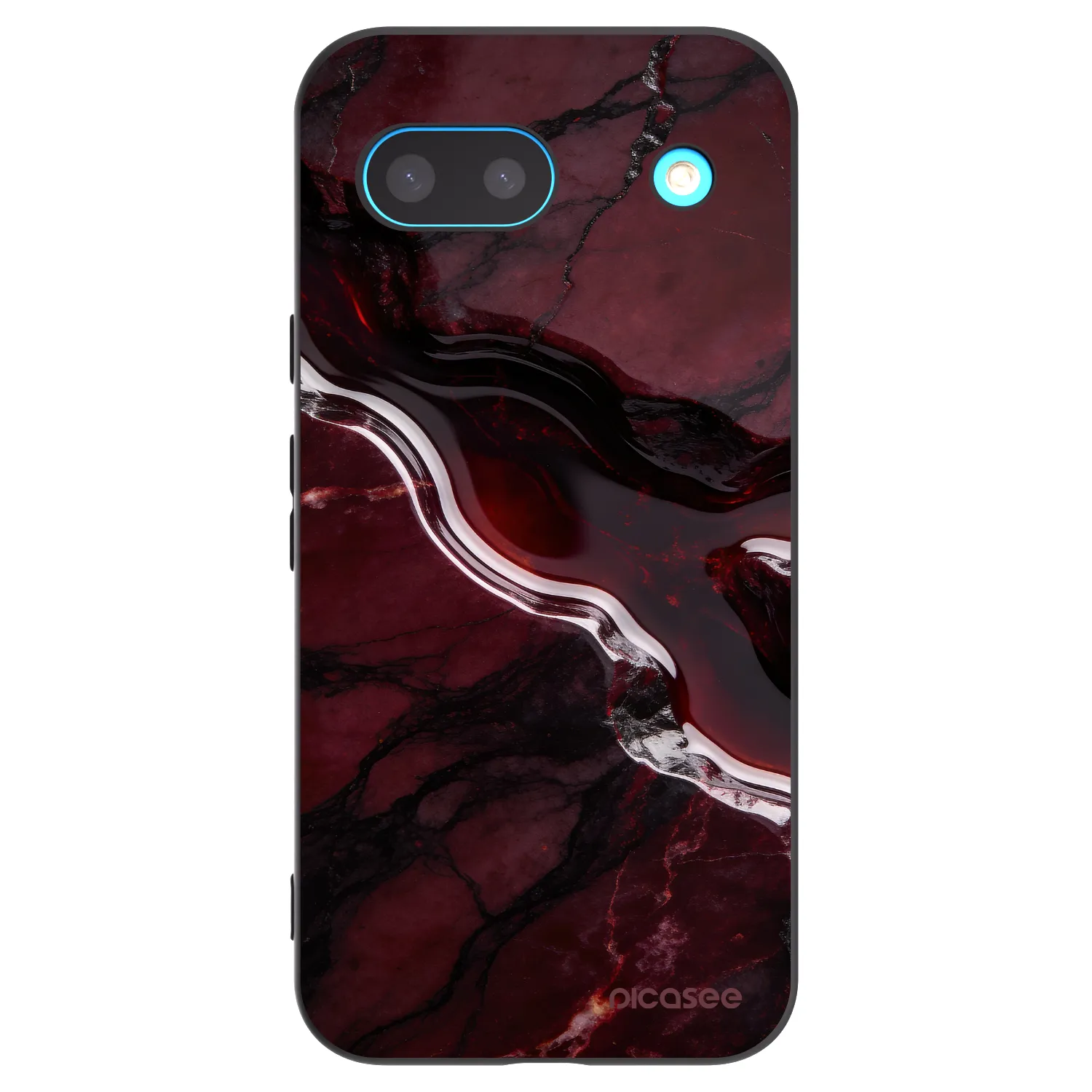 Picasee silikonový černý obal pro Google Pixel 8a - Cherry stone