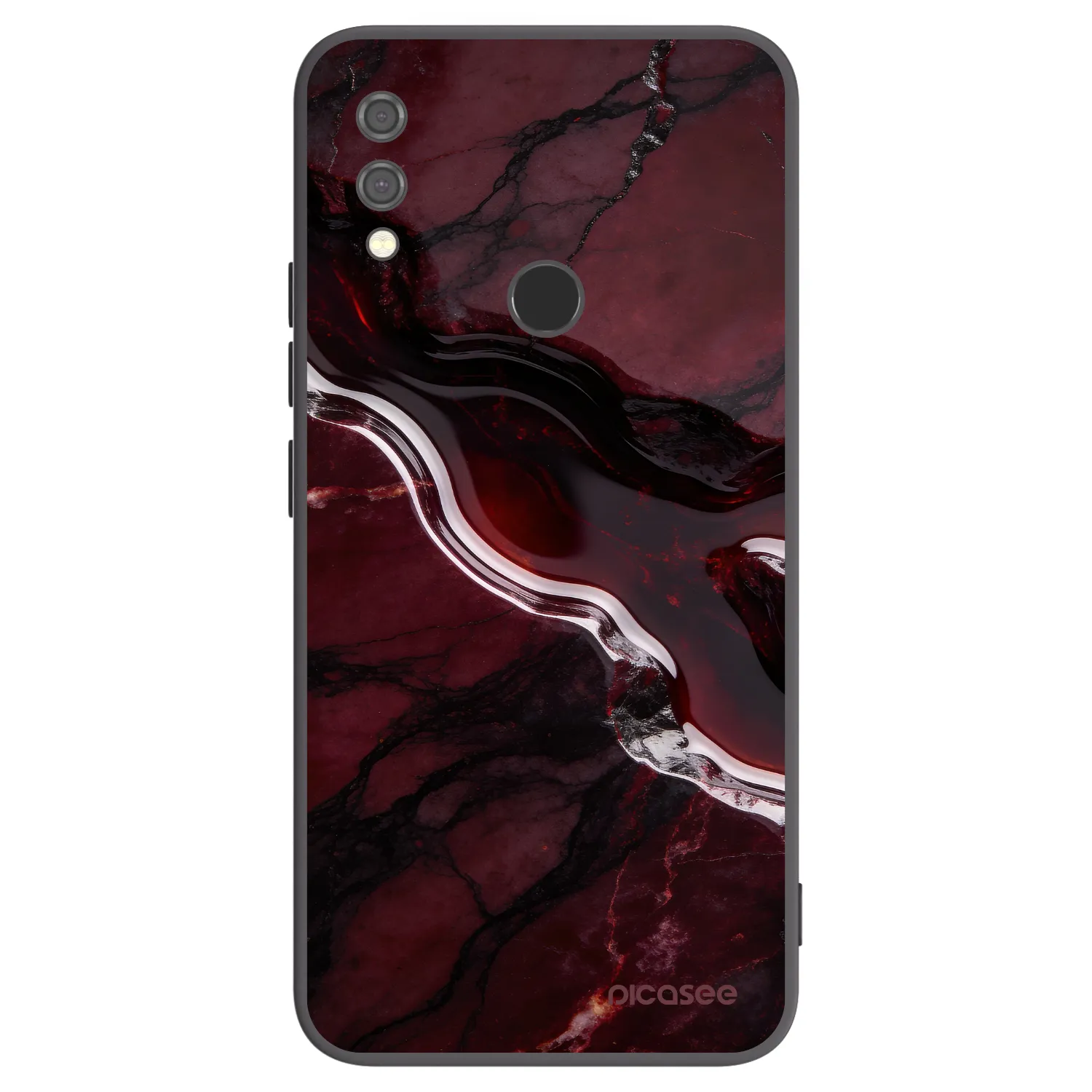 Picasee silikonový černý obal pro Xiaomi Redmi Note 7 - Cherry stone
