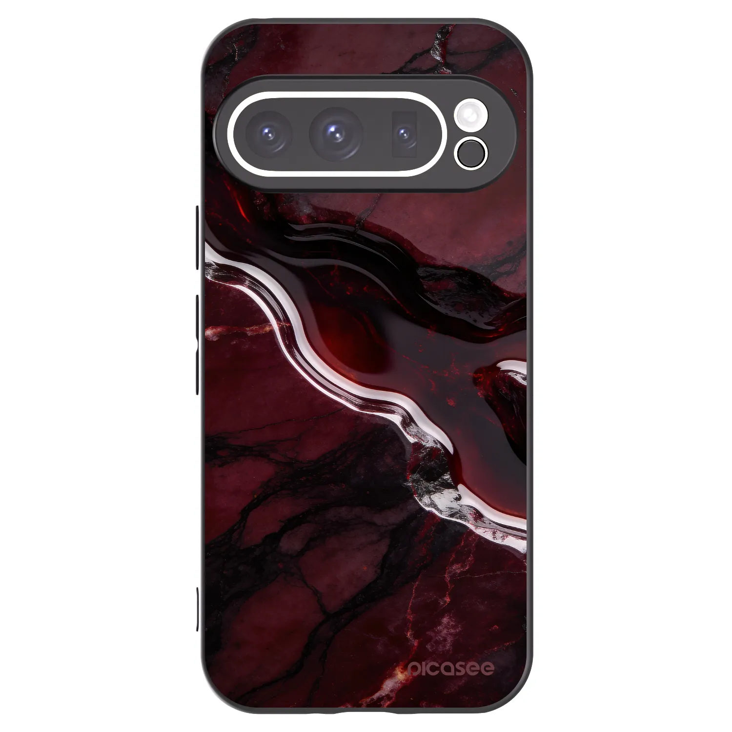 Picasee silikonový černý obal pro Google Pixel 9 Pro - Cherry stone