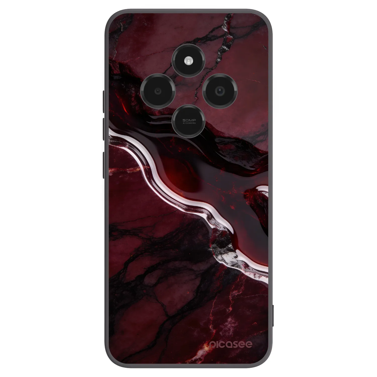 Picasee silikonový černý obal pro Xiaomi Poco C75 - Cherry stone