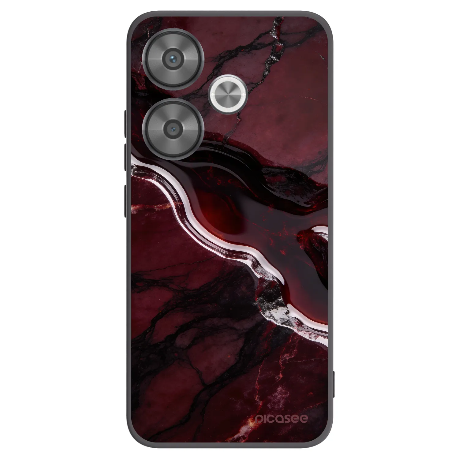 Picasee silikonový černý obal pro Xiaomi Poco F6 - Cherry stone