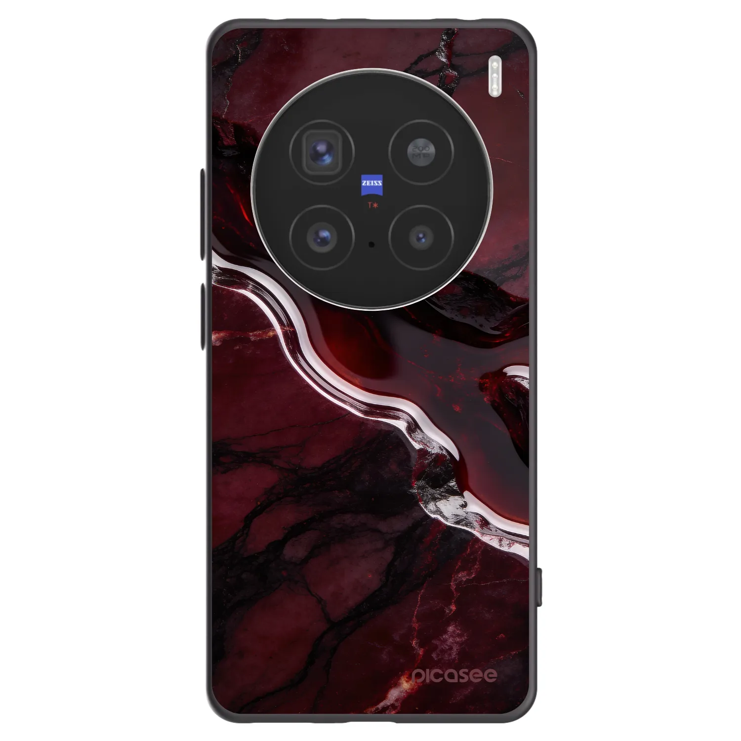 Picasee silikonový černý obal pro Vivo X200 Pro - Cherry stone