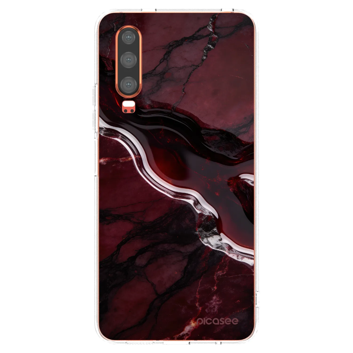 Picasee silikonový průhledný obal pro Huawei P30 - Cherry stone