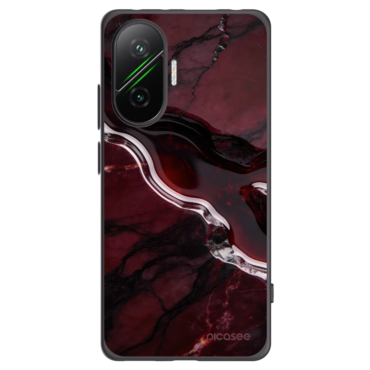 Picasee silikonový černý obal pro Xiaomi Poco F7 5G - Cherry stone