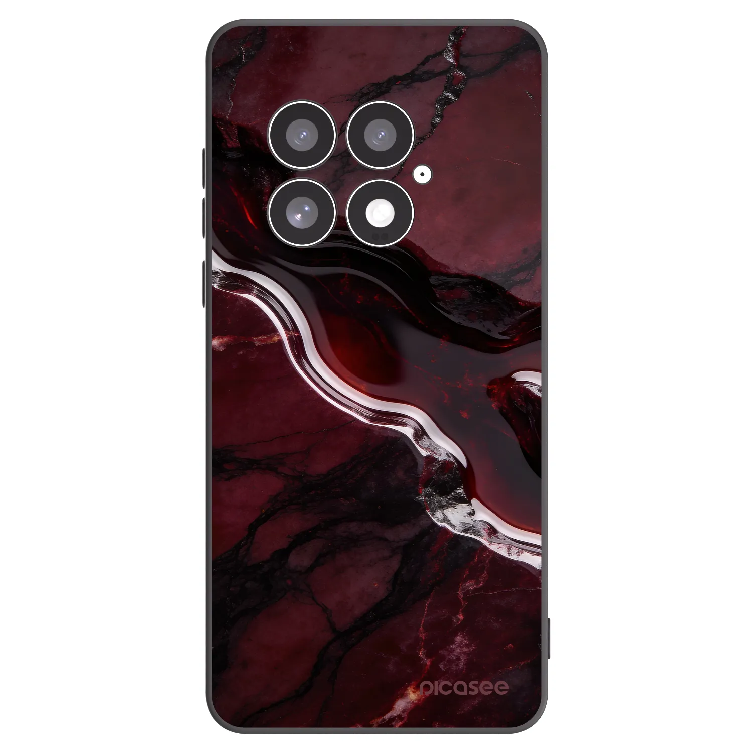 Picasee silikonový černý obal pro OnePlus 13 5G - Cherry stone