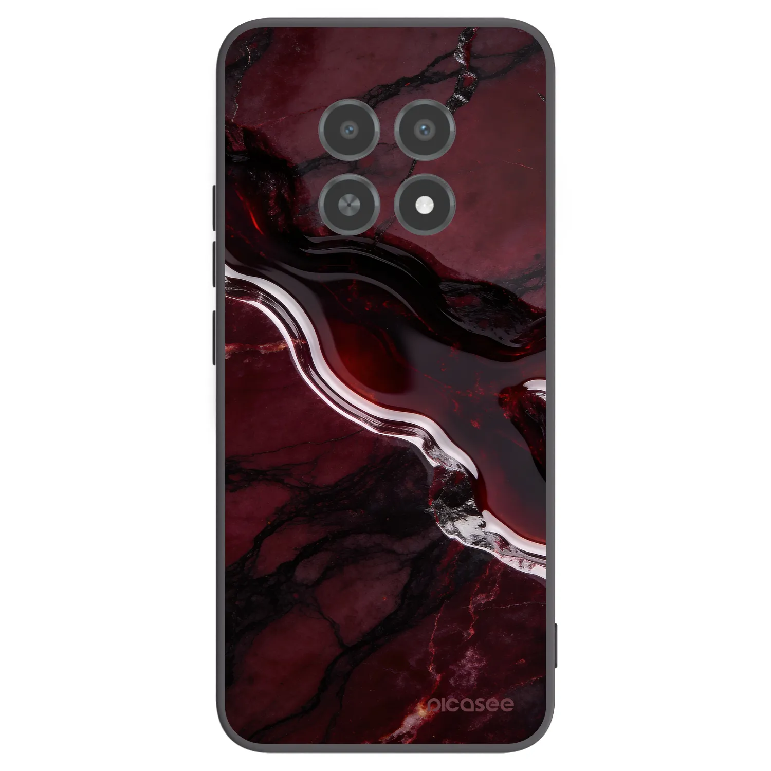 Picasee silikonový černý obal pro Realme 12X - Cherry stone