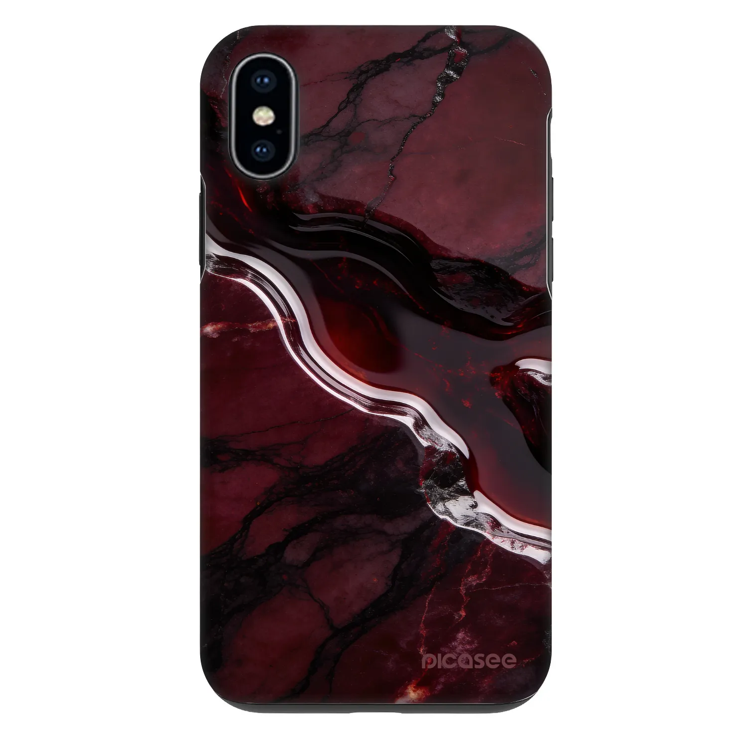 Picasee Fashion Case pro Apple iPhone X/XS - Cherry stone