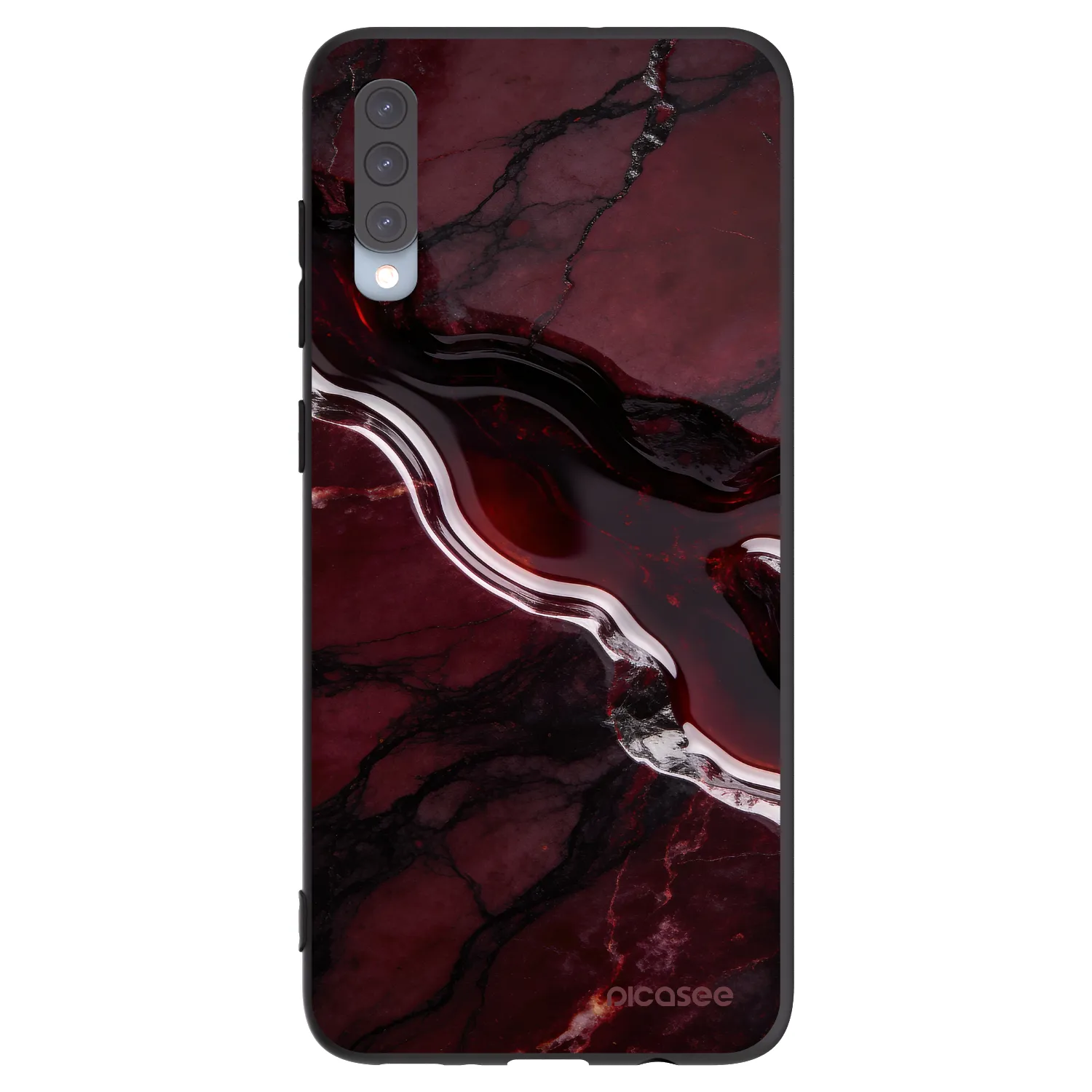 Picasee silikonový černý obal pro Samsung Galaxy A70 A705F - Cherry stone