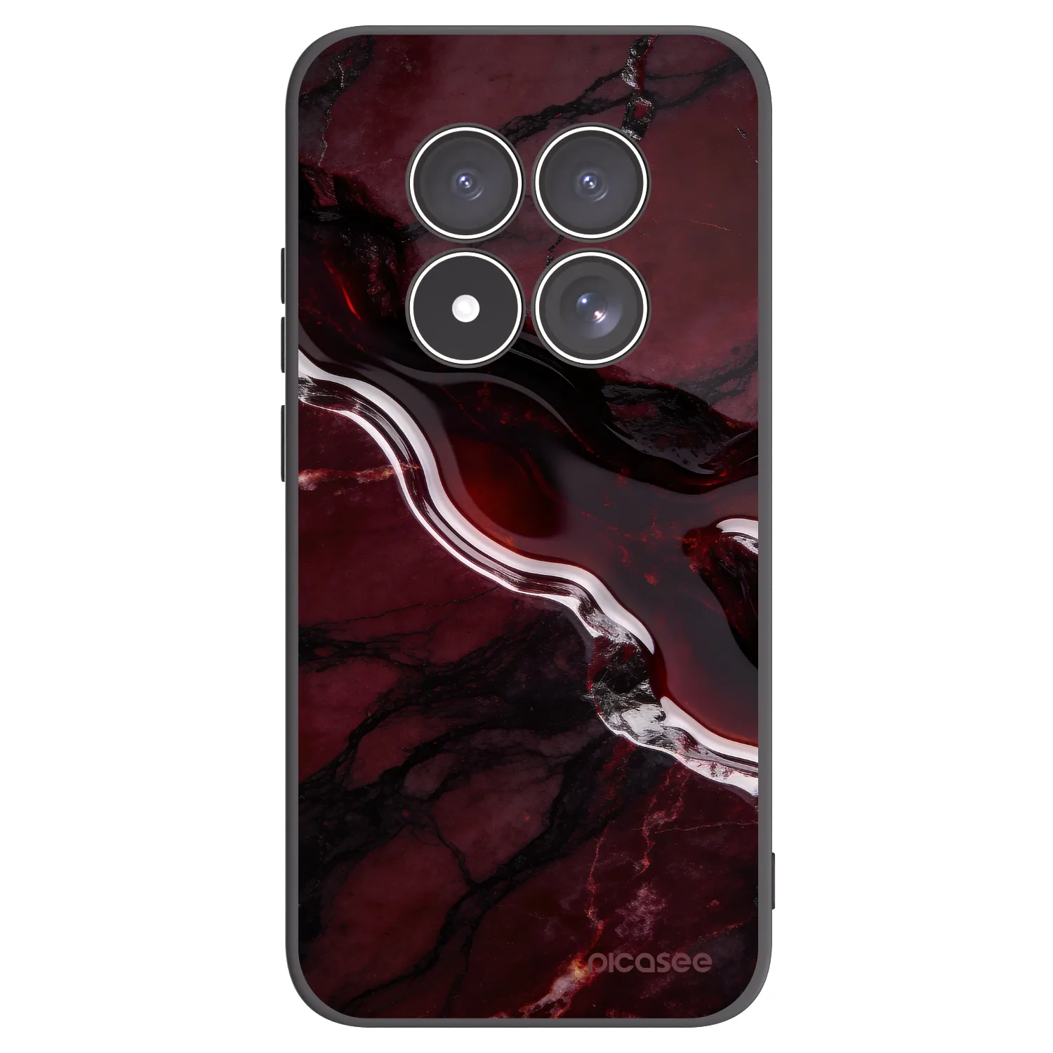 Picasee silikonový černý obal pro Xiaomi Redmi Note 15 Pro 4G - Cherry stone