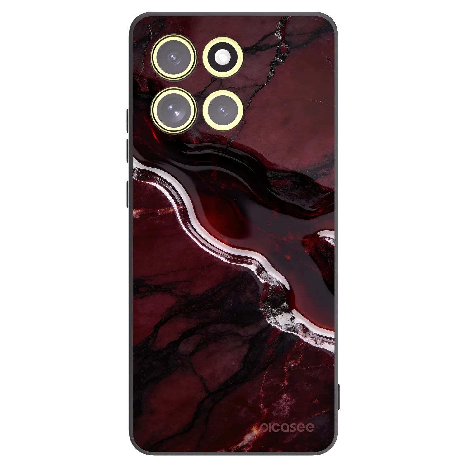 Picasee silikonový černý obal pro Motorola Moto G86 Power 5G - Cherry stone