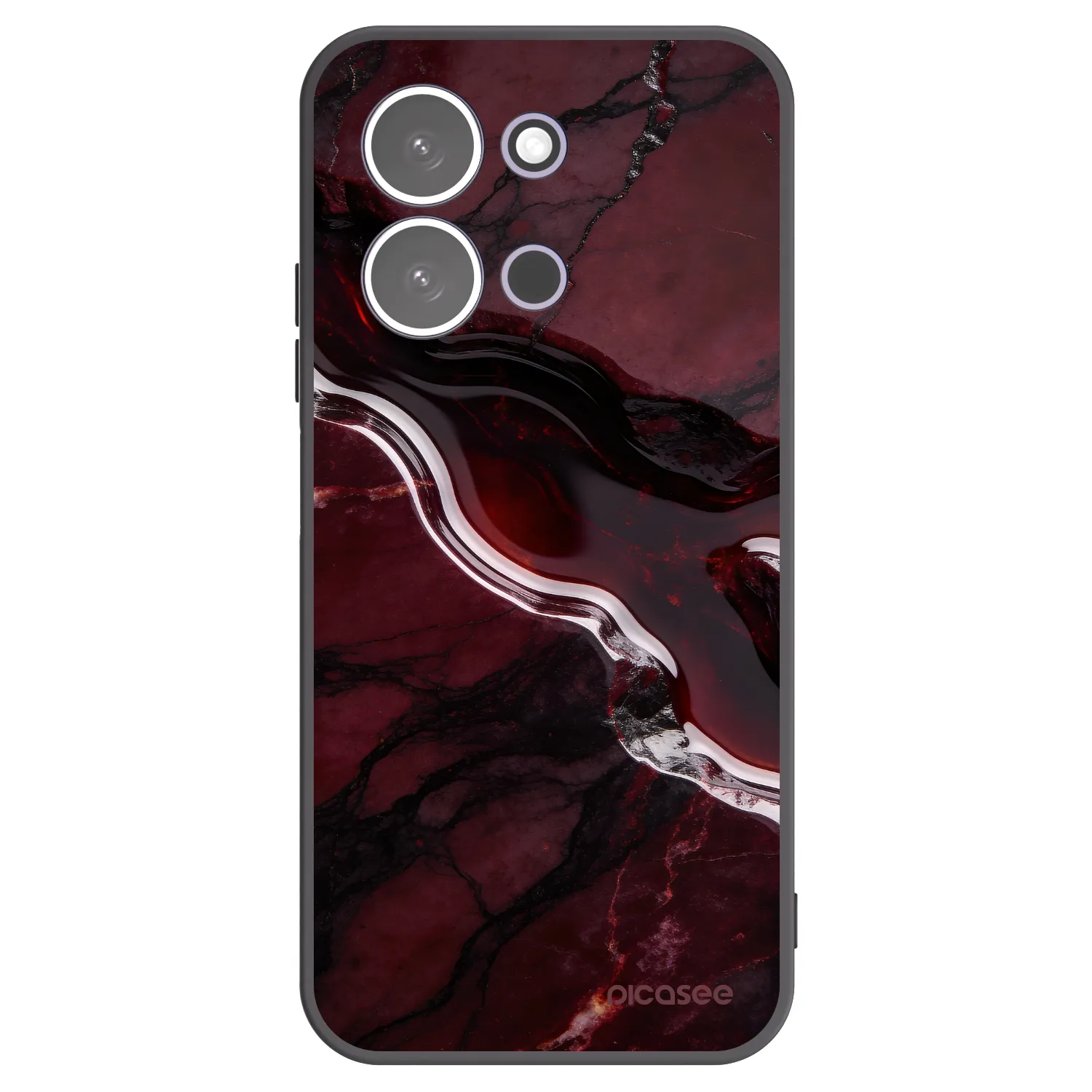 Picasee silikonový černý obal pro Xiaomi Redmi 15C 5G - Cherry stone