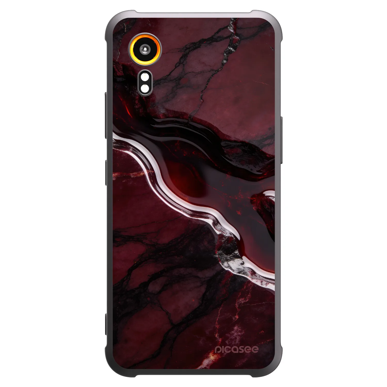 Picasee silikonový černý obal pro Samsung Galaxy XCover 7 - Cherry stone