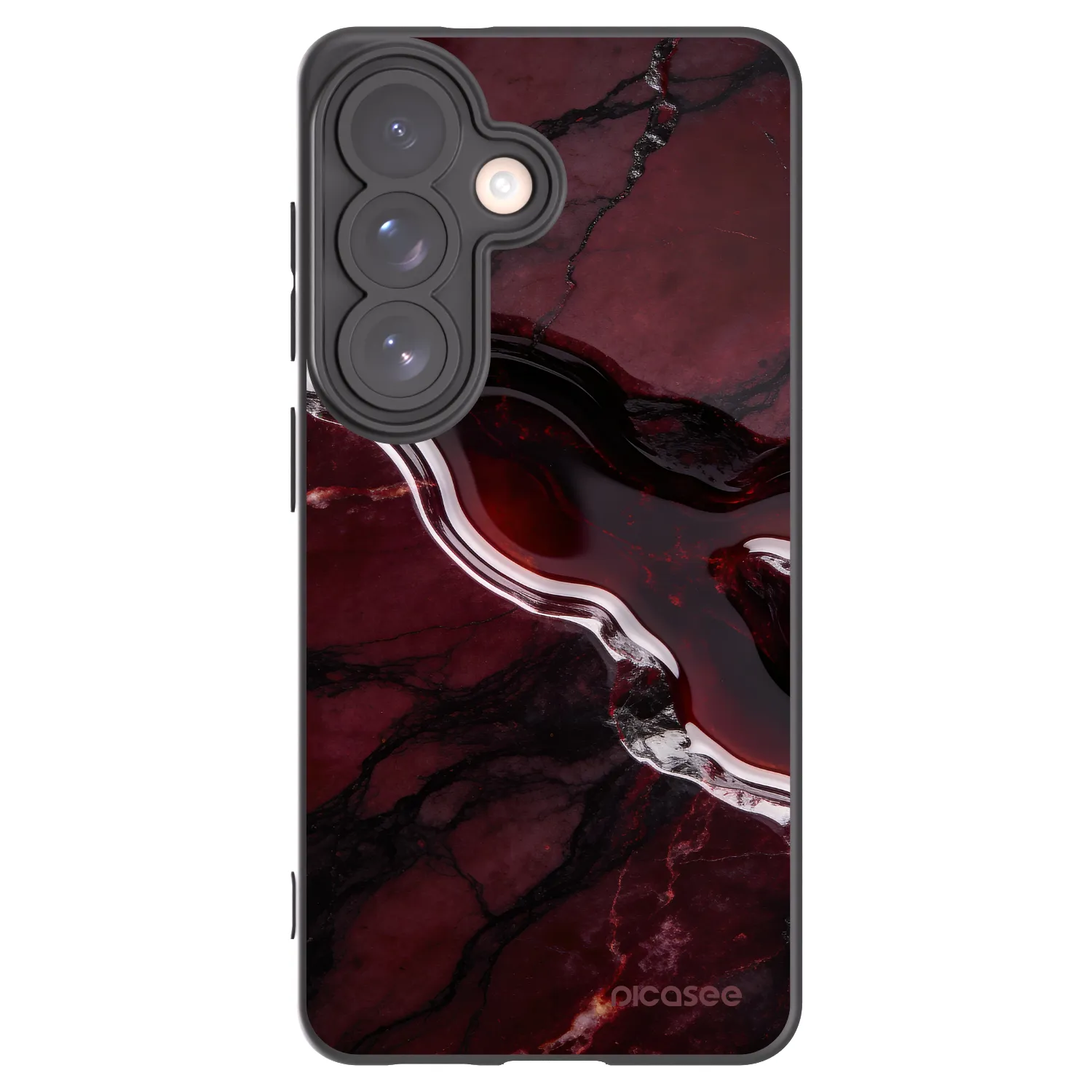 Picasee silikonový černý obal pro Samsung Galaxy S26 - Cherry stone