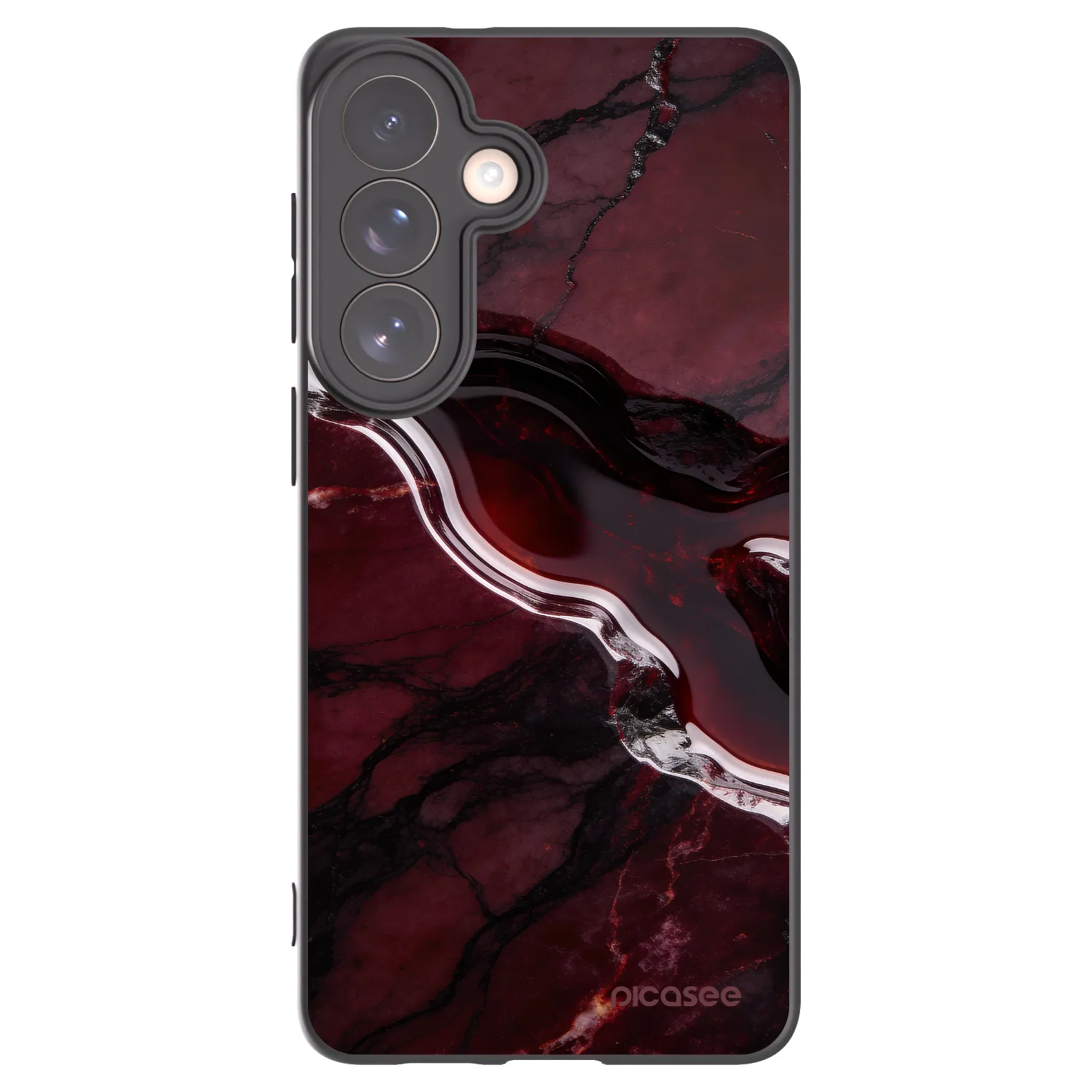 Picasee silikonový černý obal pro Samsung Galaxy S26+ - Cherry stone