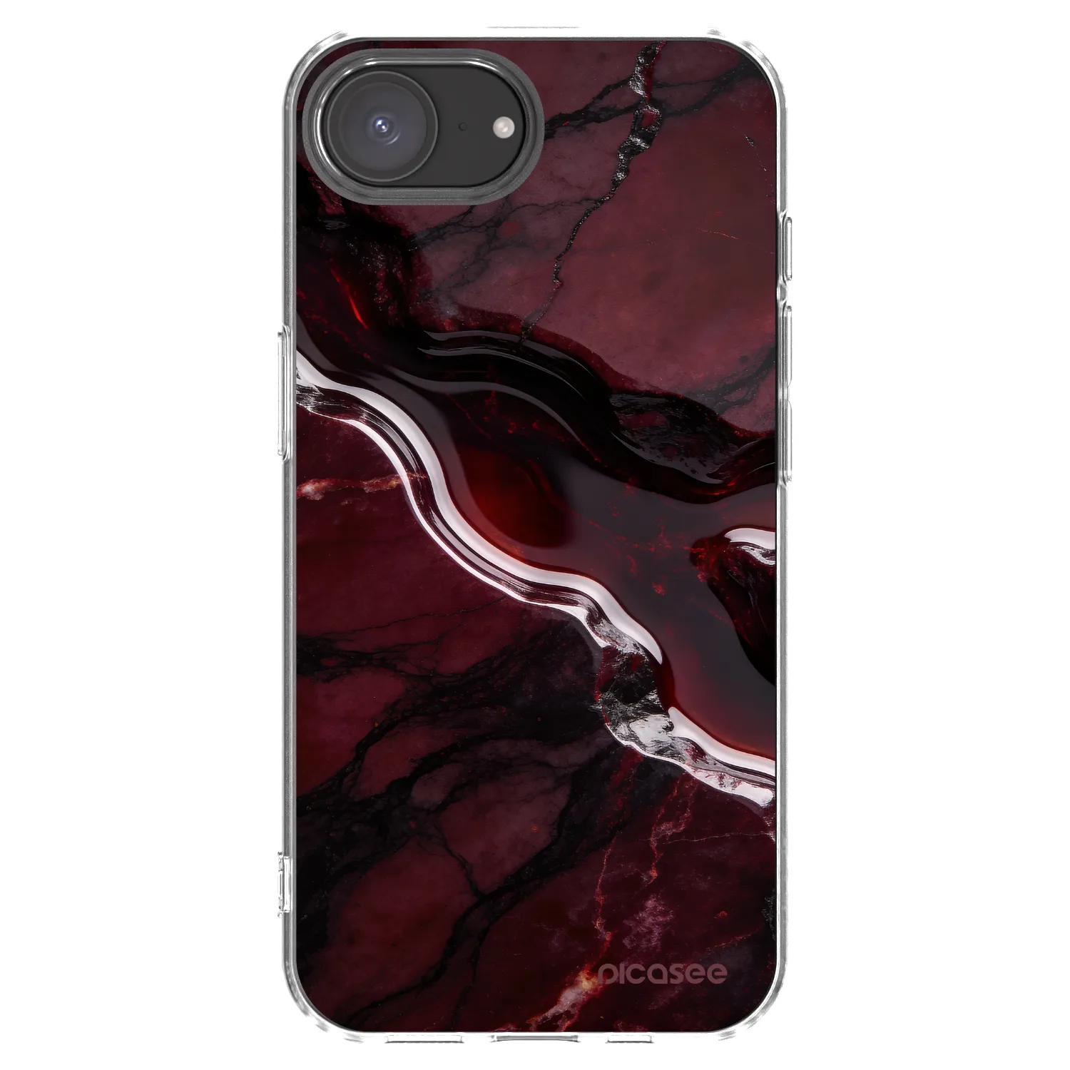 Picasee silikonový průhledný obal pro Apple iPhone 17e - Cherry stone