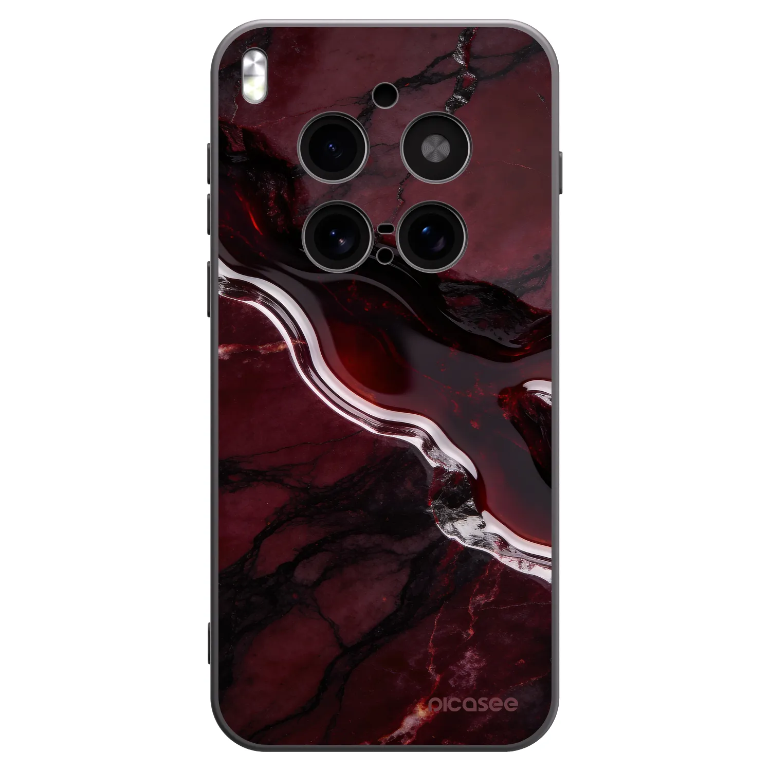 Picasee silikonový černý obal pro Vivo X300 Pro - Cherry stone
