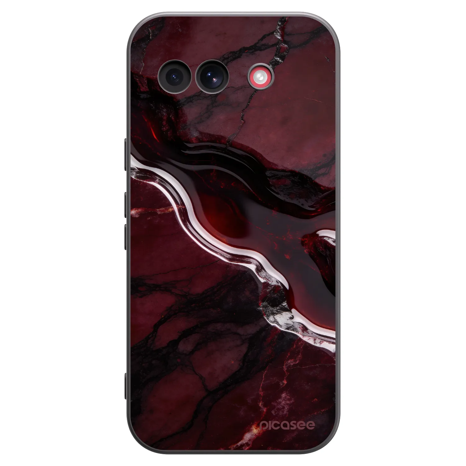 Picasee silikonový černý obal pro Google Pixel 10a - Cherry stone