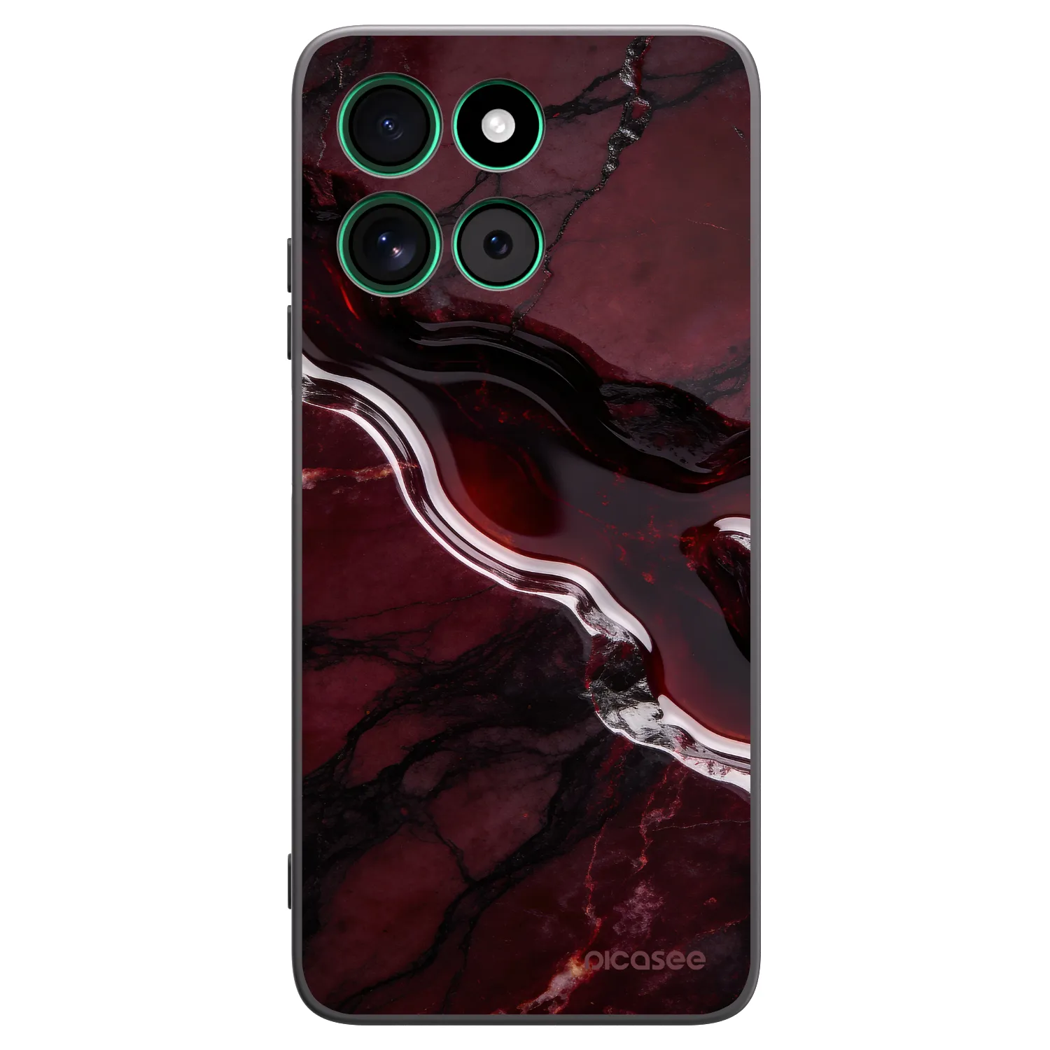 Picasee silikonový černý obal pro Motorola Moto G57 Power - Cherry stone
