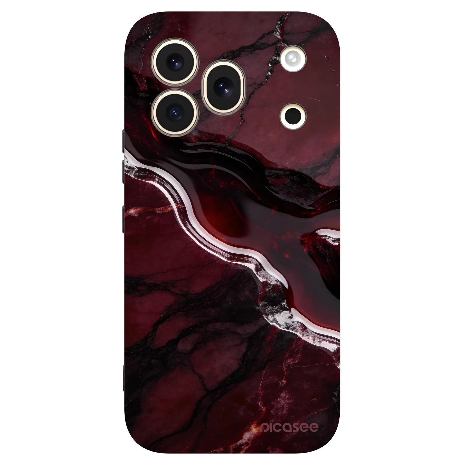 Picasee silikonový černý obal pro Honor 600 Pro - Cherry stone