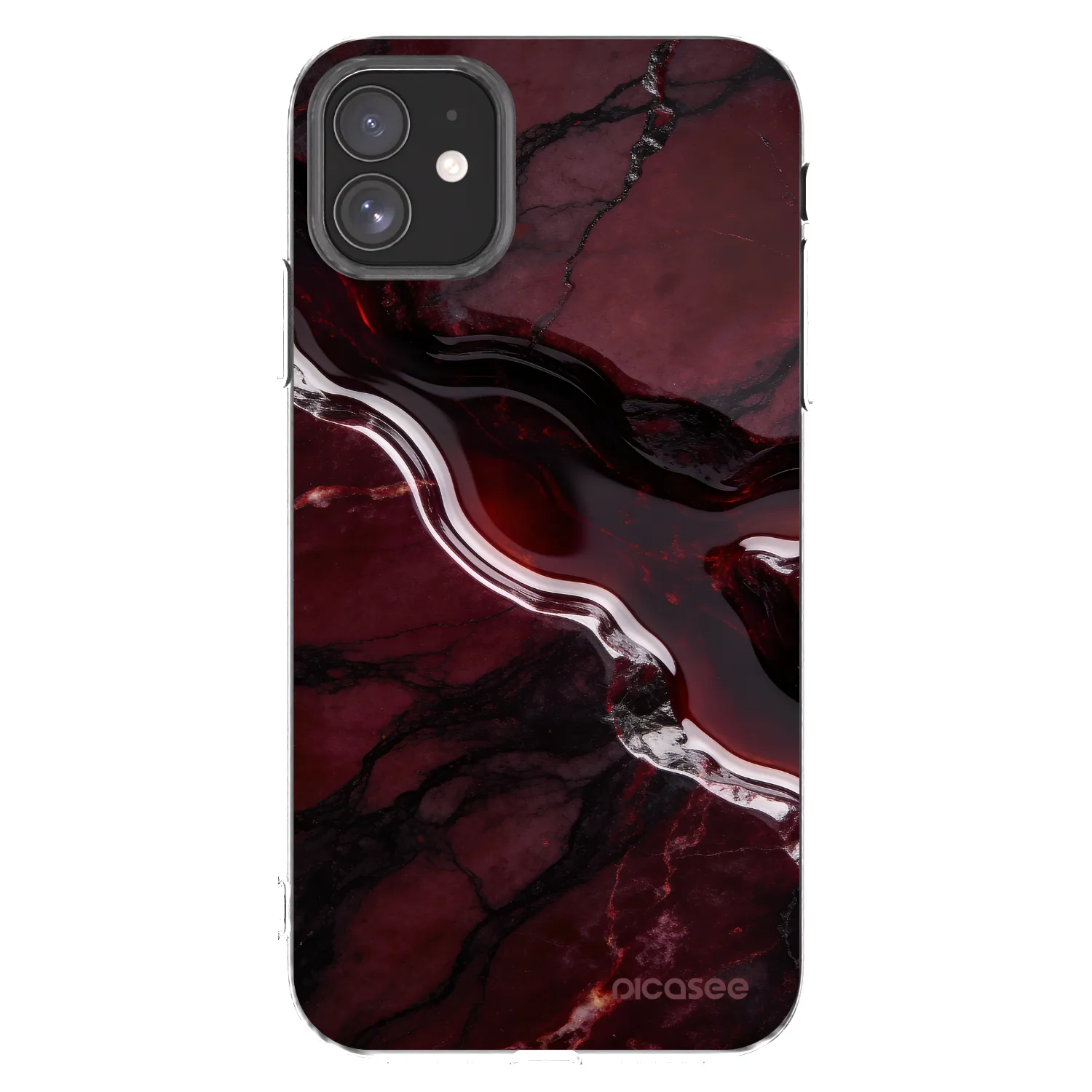 Picasee silikonový průhledný obal pro Apple iPhone 11 - Cherry stone