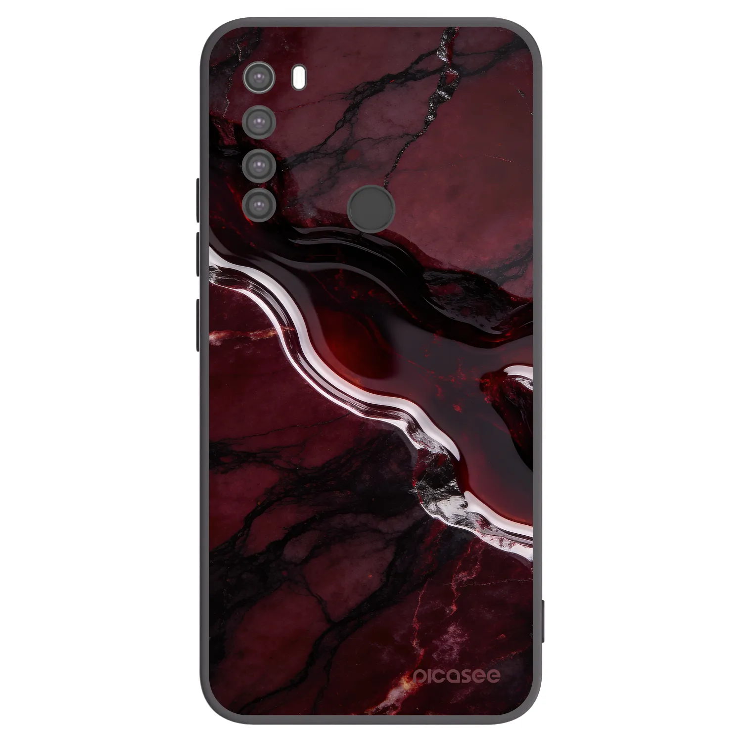 Picasee silikonový černý obal pro Xiaomi Redmi Note 8 - Cherry stone