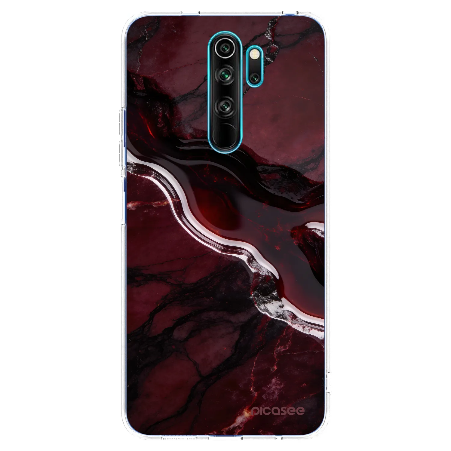 Picasee silikonový průhledný obal pro Xiaomi Redmi Note 8 Pro - Cherry stone