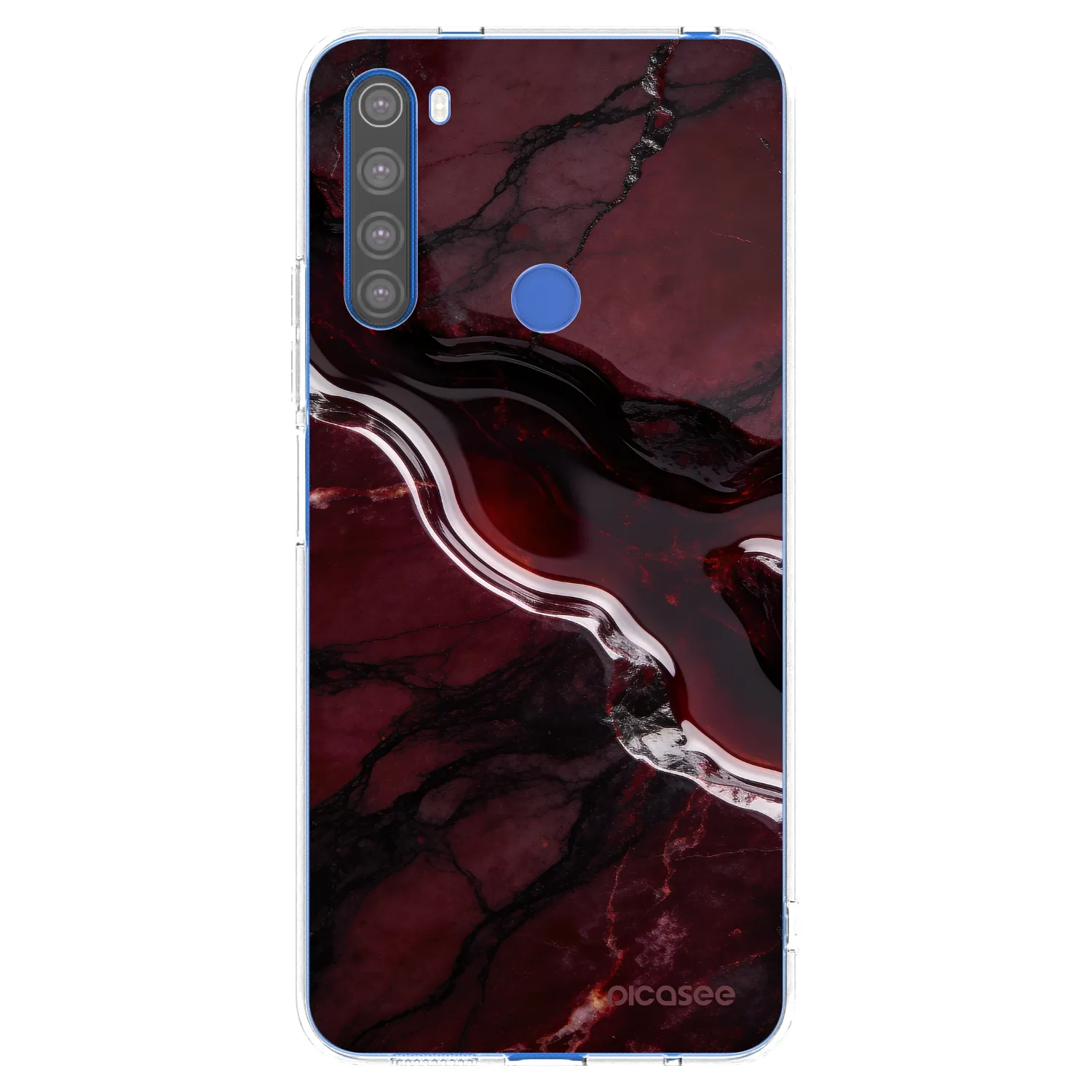 Picasee silikonový průhledný obal pro Xiaomi Redmi Note 8T - Cherry stone