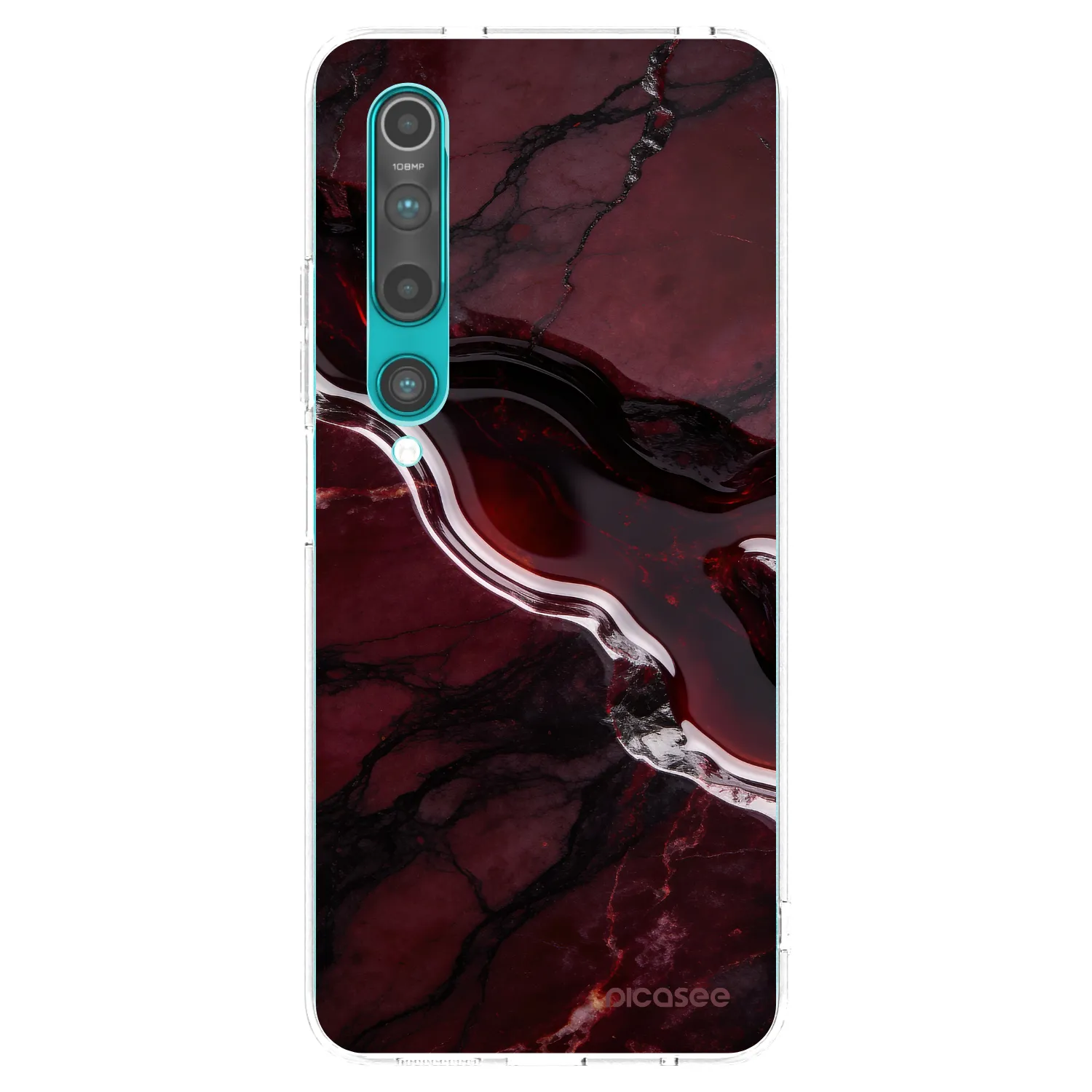 Picasee silikonový průhledný obal pro Xiaomi Mi 10 - Cherry stone