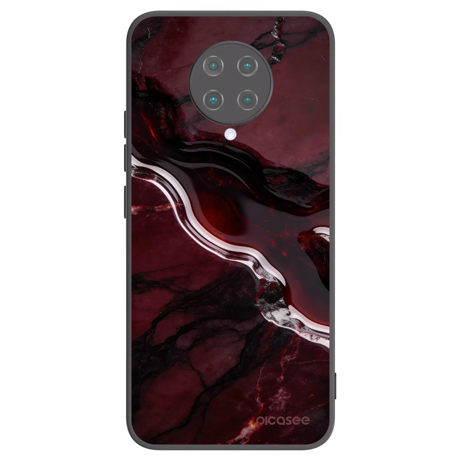 Picasee silikonový černý obal pro Xiaomi Poco F2 Pro - Cherry stone