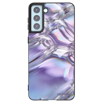 Picasee silikonový černý obal pro Samsung Galaxy S21+ 5G G996F - Iridescent bubbles